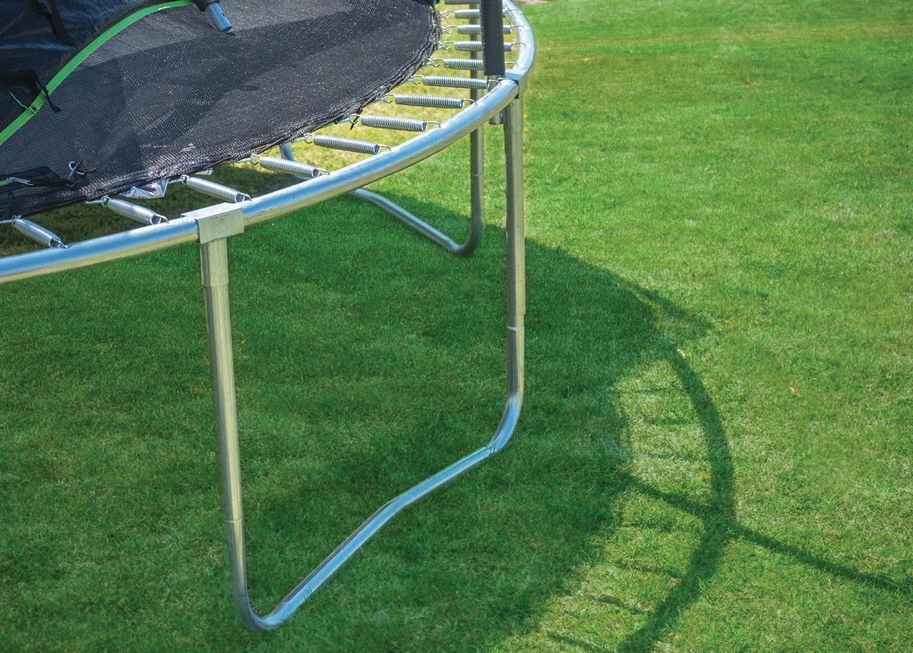JumpKing 14ft Trampoline and Enclosure - Black/ Lime Green - Image 4