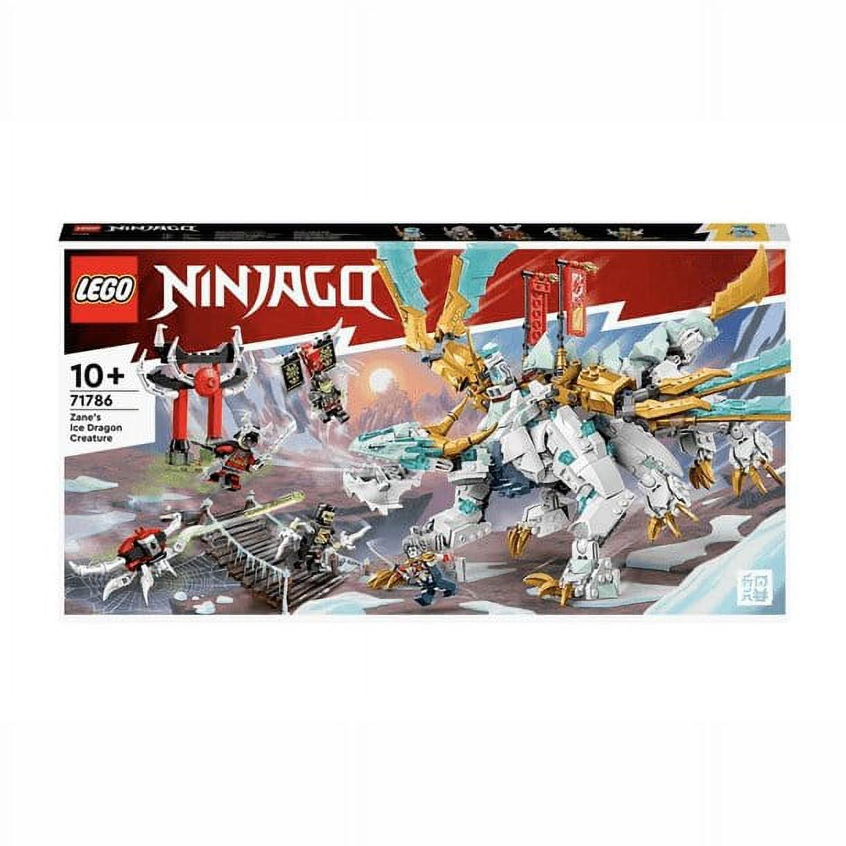 LEGO NINJAGO Zane's Ice Dragon Creature 71786, 2in1 Dragon Toy to Action Figure Warrior, Model Building Kit, Construction Set for Kids with 5 Minifigures - Image 6