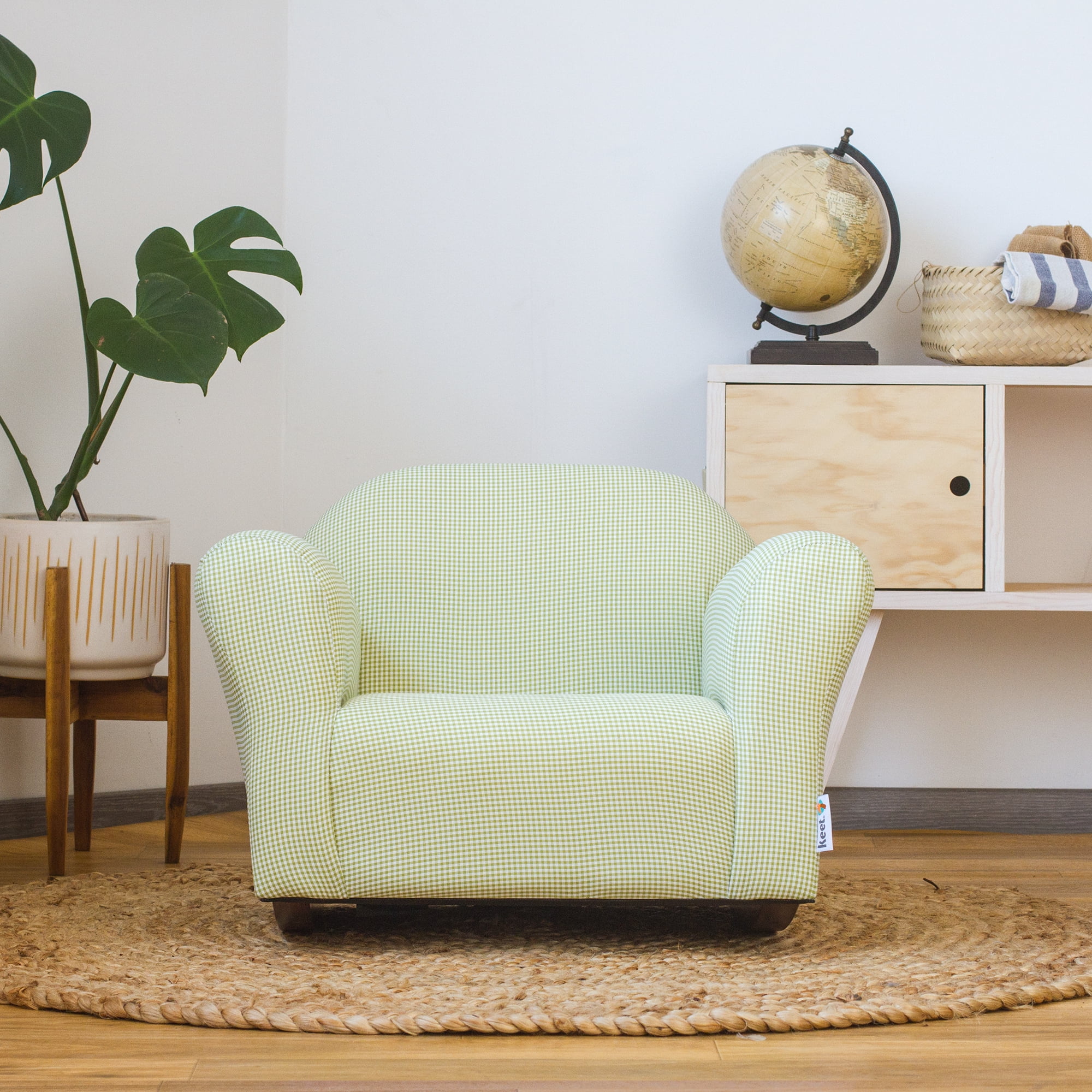 Keet Fabric Slat Back Rocking Chair, Multiple Colors - Image 5