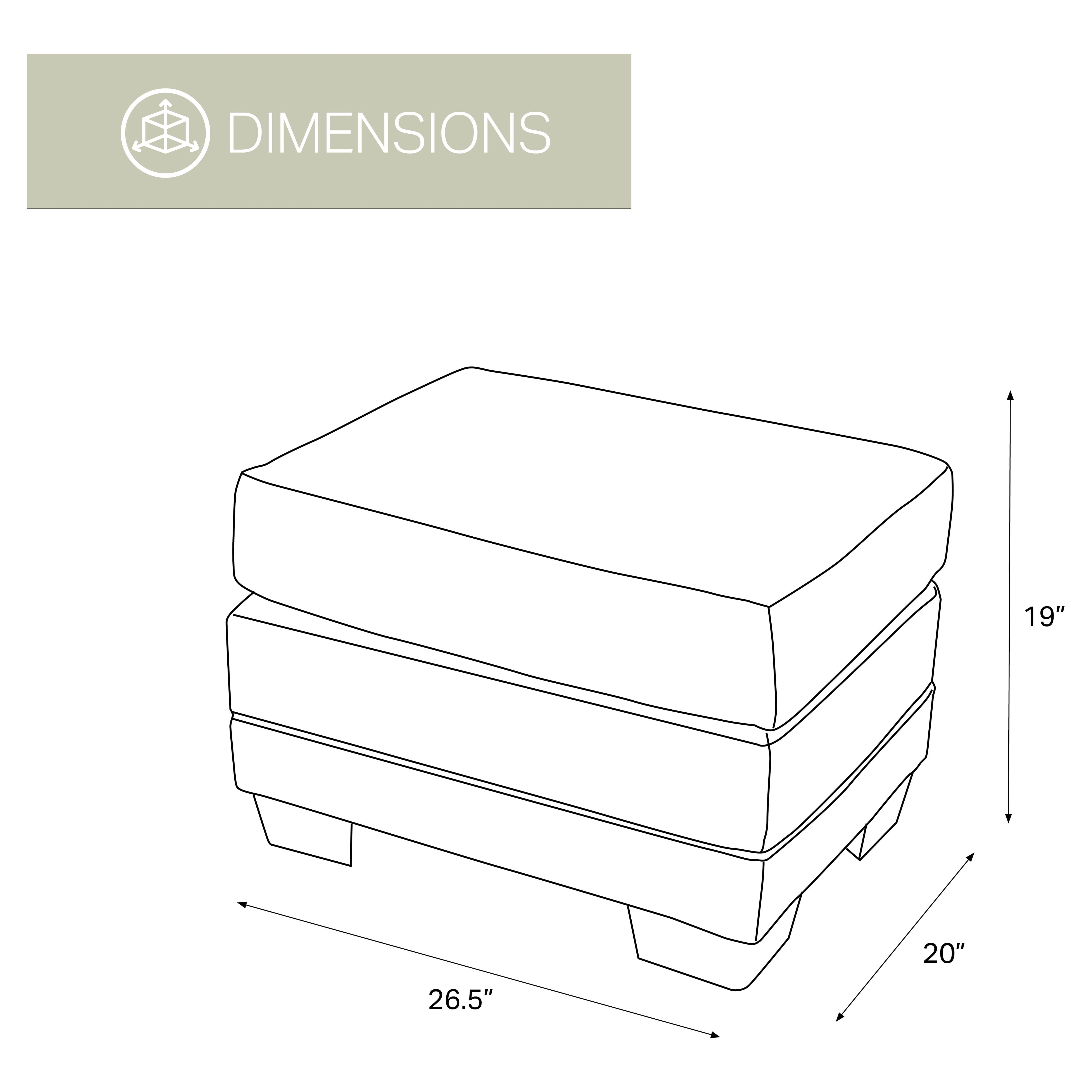 American Furniture Classics Model 8500-80 River Bend Ottoman - Image 4