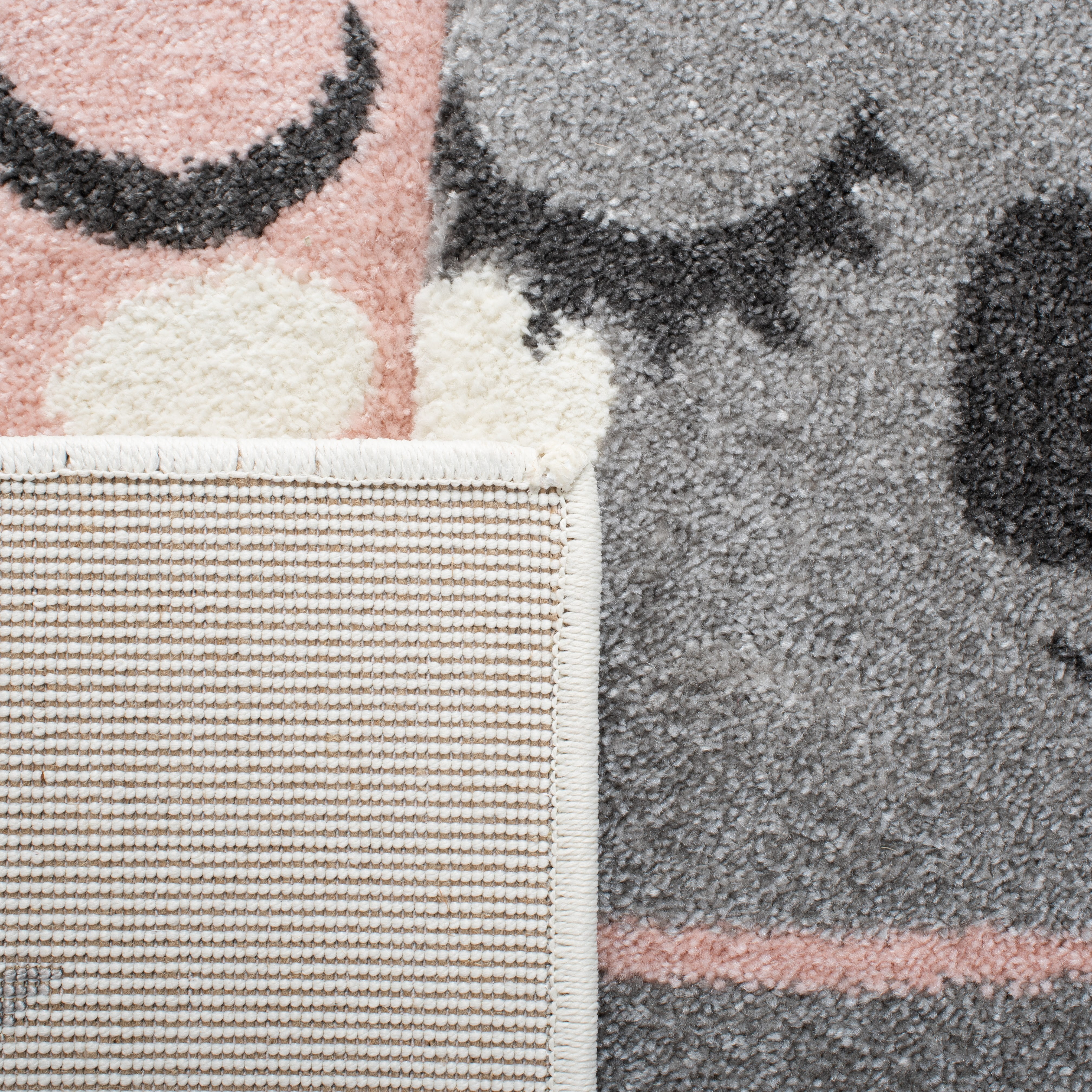 SAFAVIEH Carousel Kids Hugging Koalas Area Rug, Ivory/Pink, 5'3" x 7'6" - Image 6