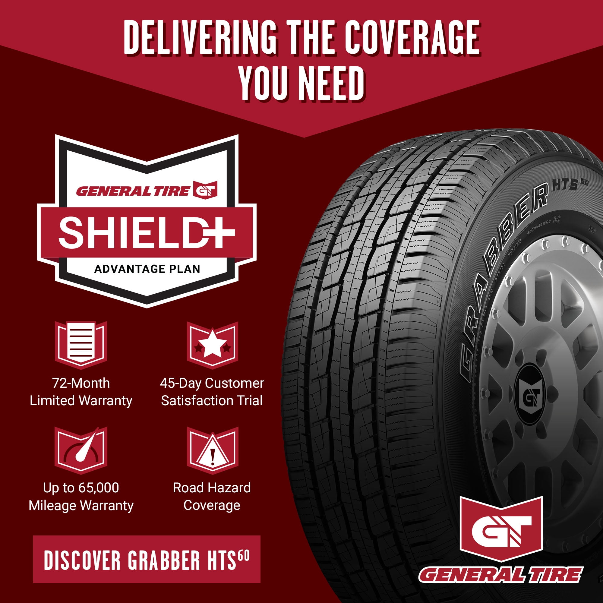 General Grabber HTS60 All Season 275/50R22 115T XL Light Truck Tire - Image 2