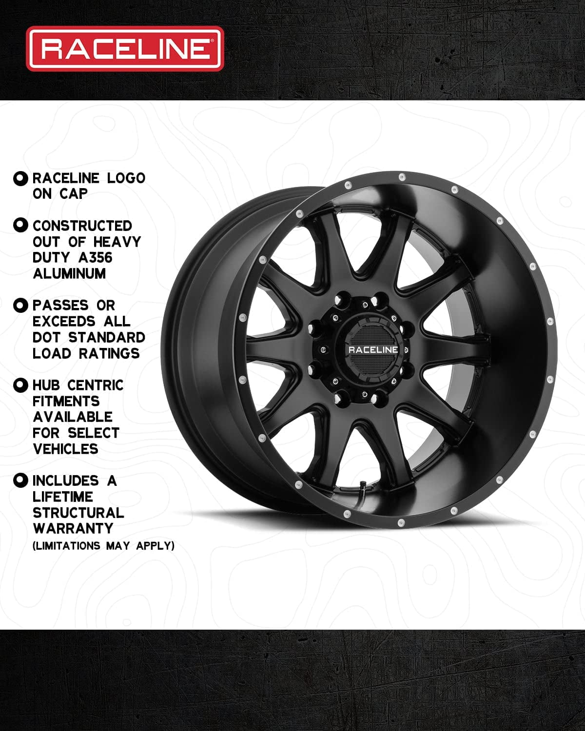 Raceline 131B-EVO 16" Cast Aluminum Wheel, EVO BLACK 16X7 5X100/5X114.3 +40mm Fits select: 2012-2016 HONDA CIVIC LX, 2004-2019 TOYOTA PRIUS - Image 3