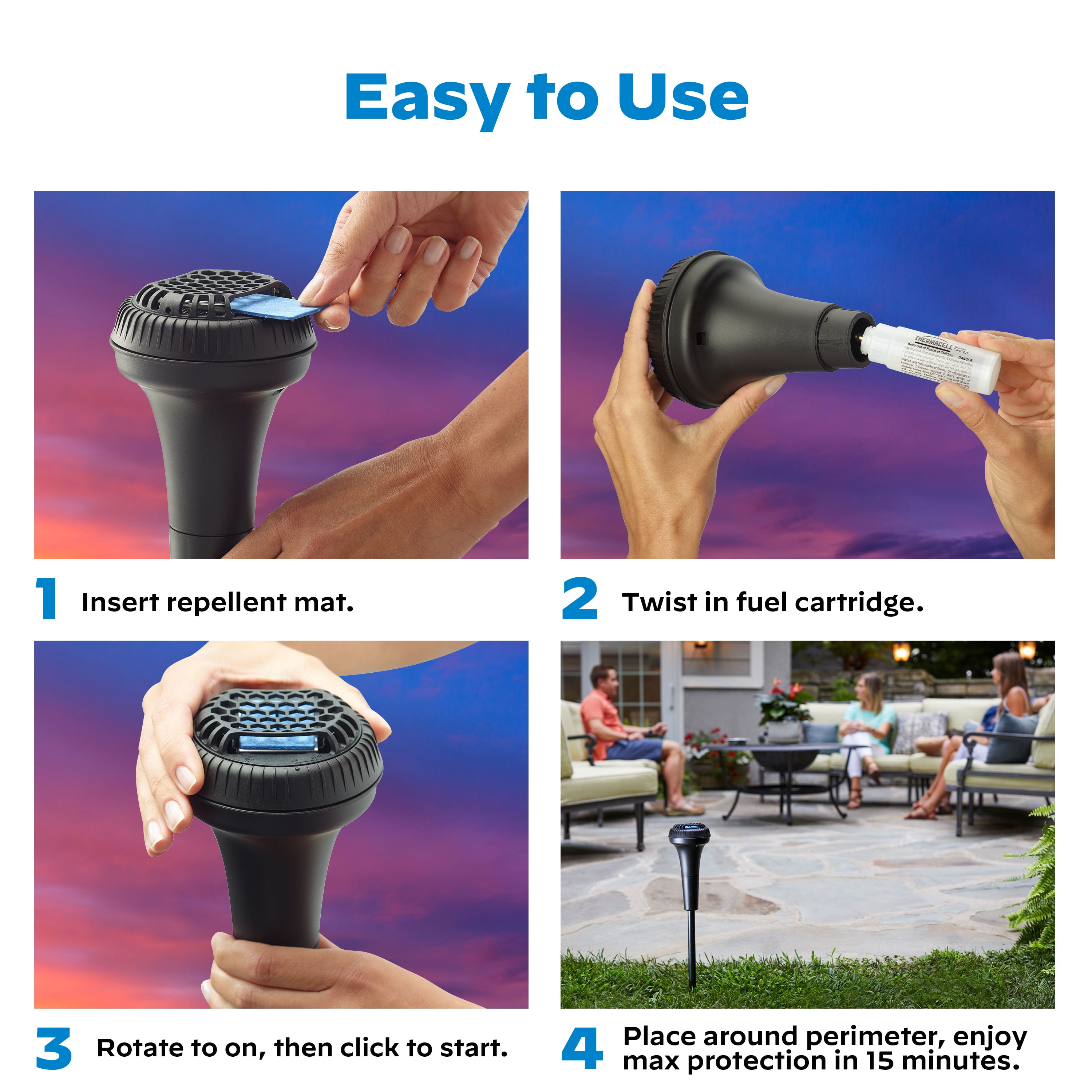 Thermacell Mosquito Repellent Perimeter System with Two 12-Hour Fuel Cartridges, 2 Count - Image 6