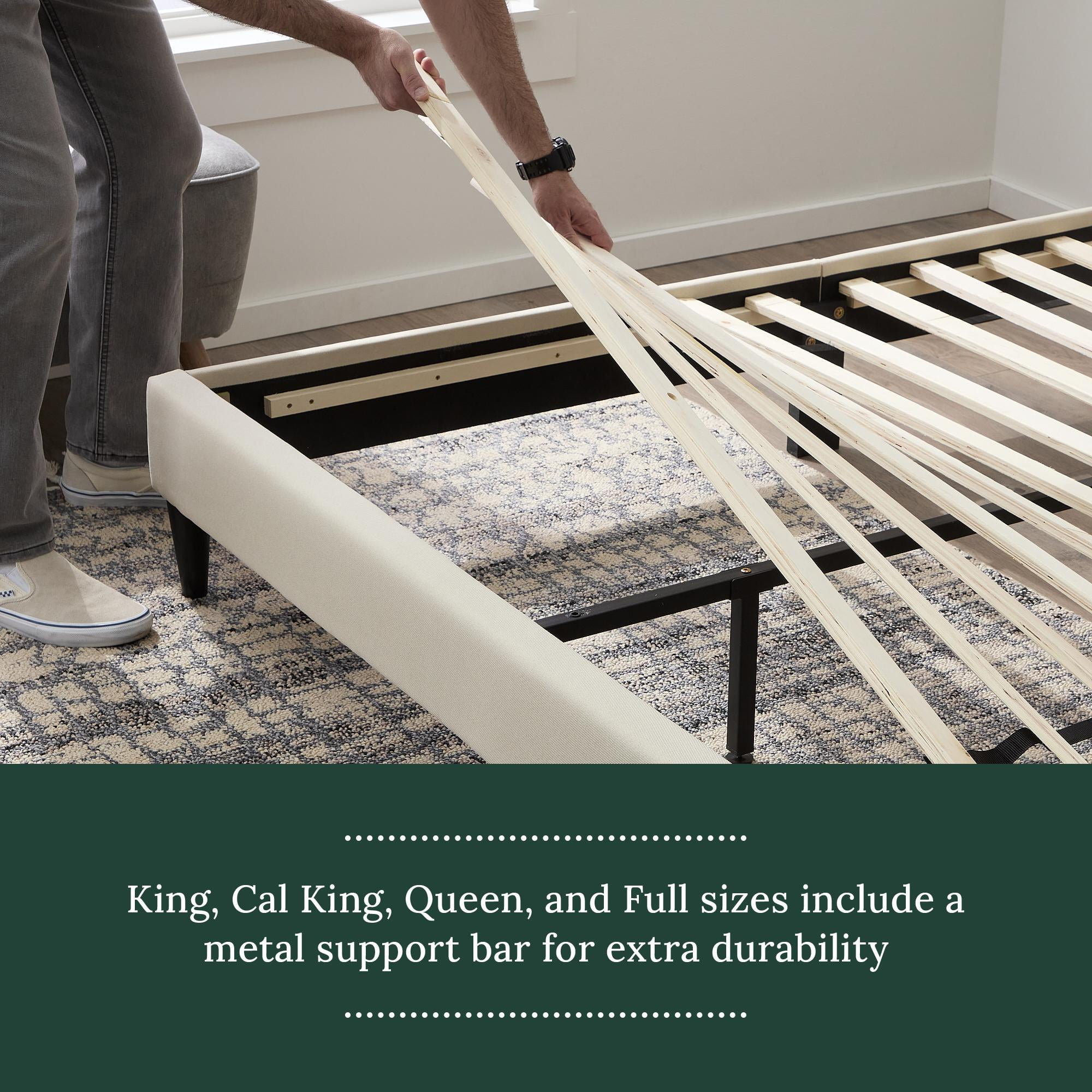 Rest Haven Astoria Wingback Tufted Upholstered Bed, Twin, Charcoal - Image 6