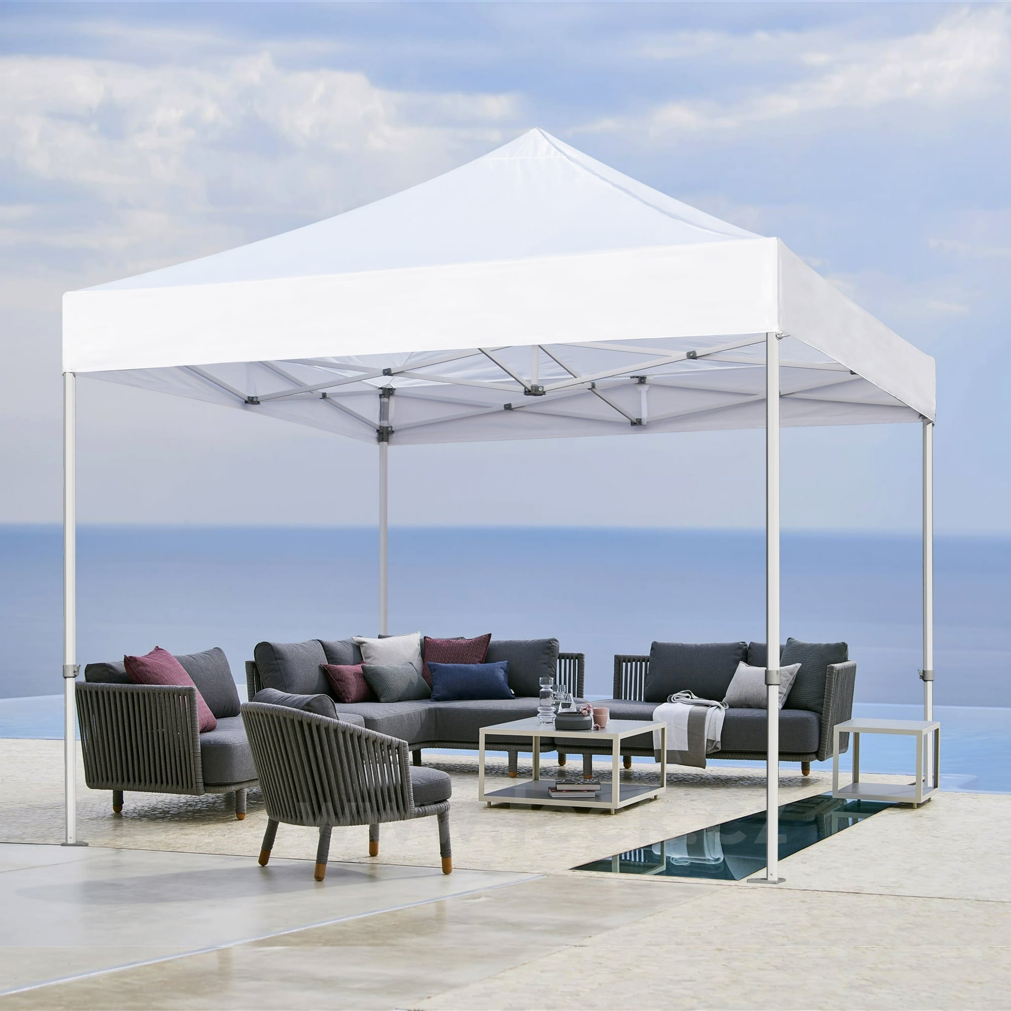 Eurmax Canopy 10' x 10' Sandy Pop-up Canopy and 56lbs Instant Outdoor Canopy - Image 3