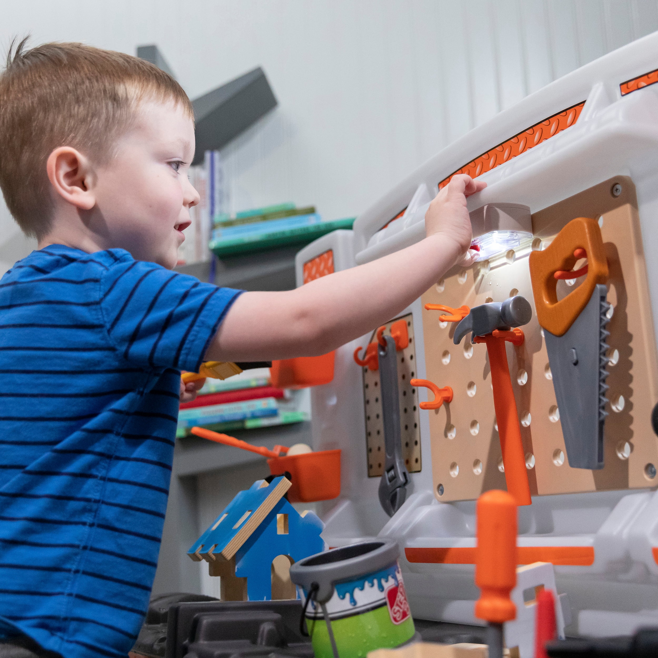 Step2 Big Builders Pro Workshop Multicolor Tool Bench, 27.50" x 34", 19 lb - Image 26