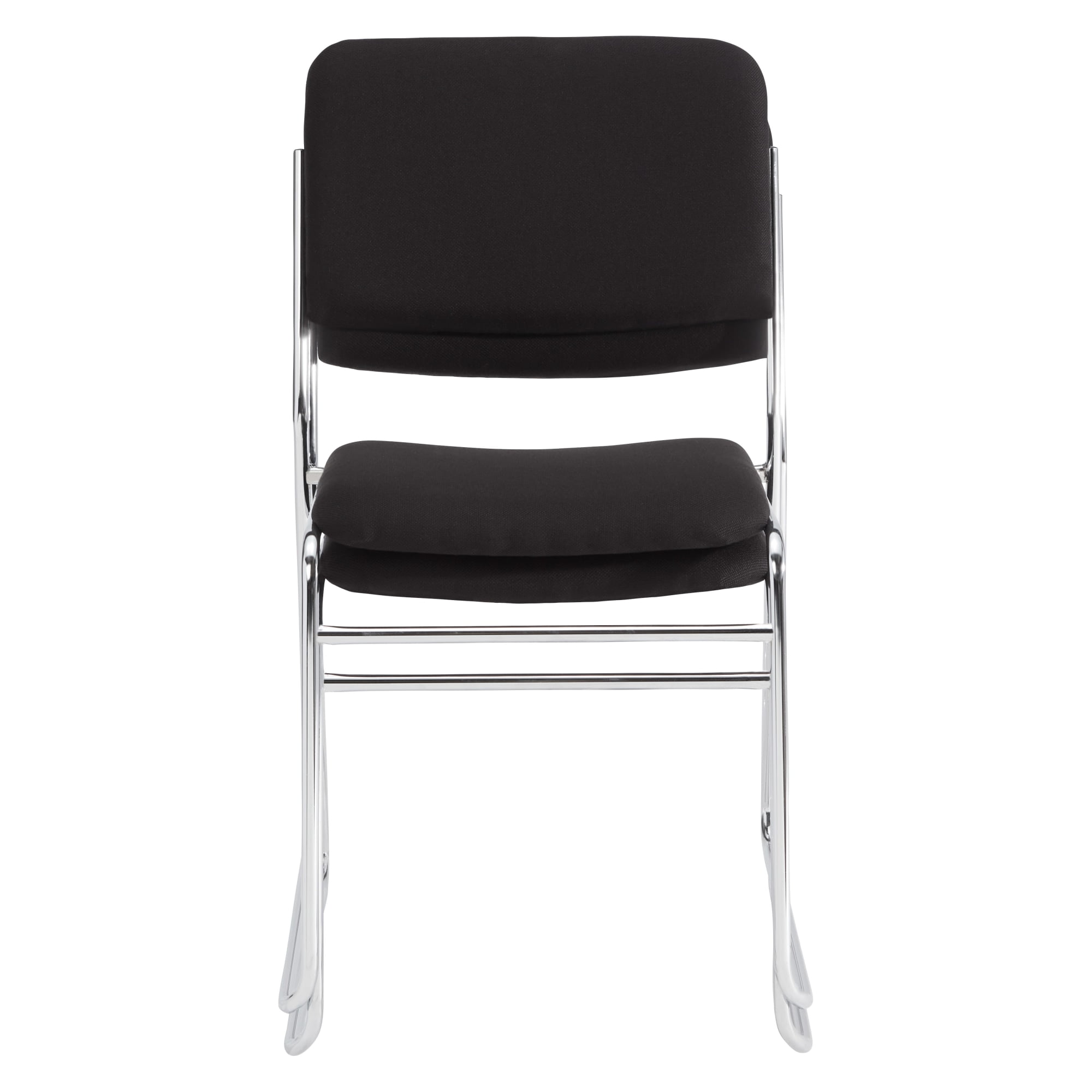 National Public Seating 8600 Padded Signature Stack Chairs, Black/Chrome, Set Of 2 Chairs - Image 7