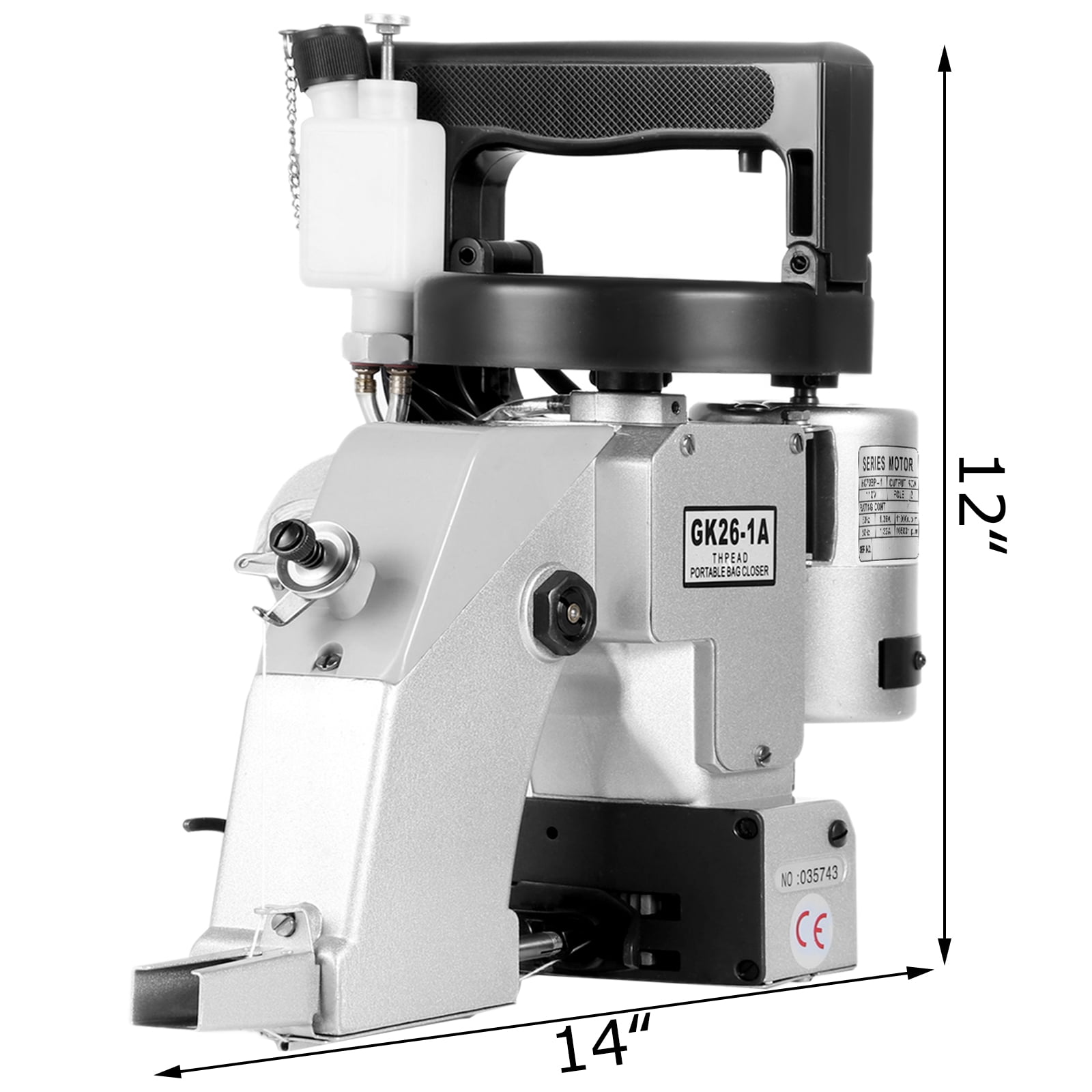 VEVOR Bag Closer Machine 110V Portable Electric Sewing Machine 90W Excellent Endurable Level Seaming Machine for Woven Snakeskin Bag Sack - Image 4