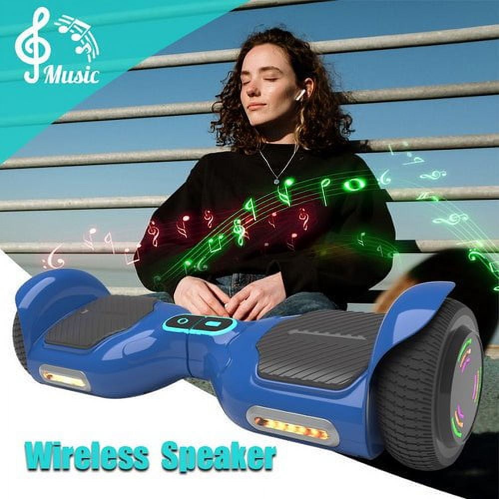 Bluetooth Hoverboard, Brand New Matt Color Hover Board with 6.5" Wheels Built-in Wireless Speaker Bright LED Lights - Image 5