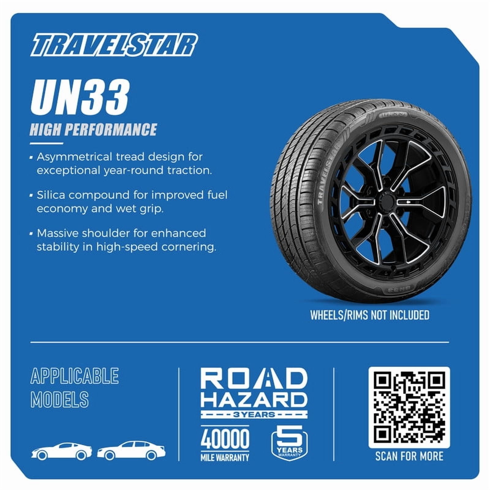 Travelstar UN33 235/55R19 101V High Performance All Season Passenger Tire 235/55/19(Tire Only) - Image 8