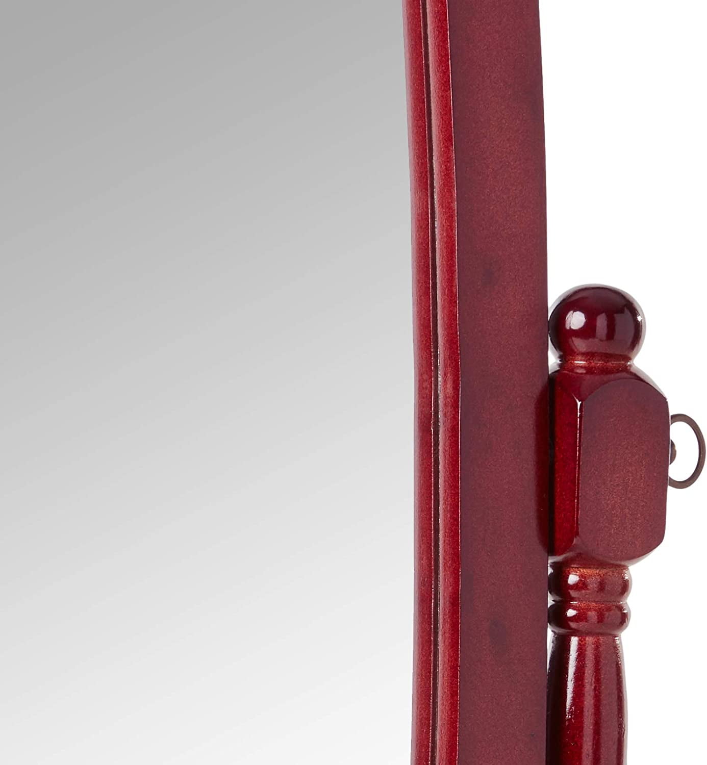 Crown Mark Cherry Cheval Mirror, Oval full length mirror with tilt function, classic styling. - Image 3