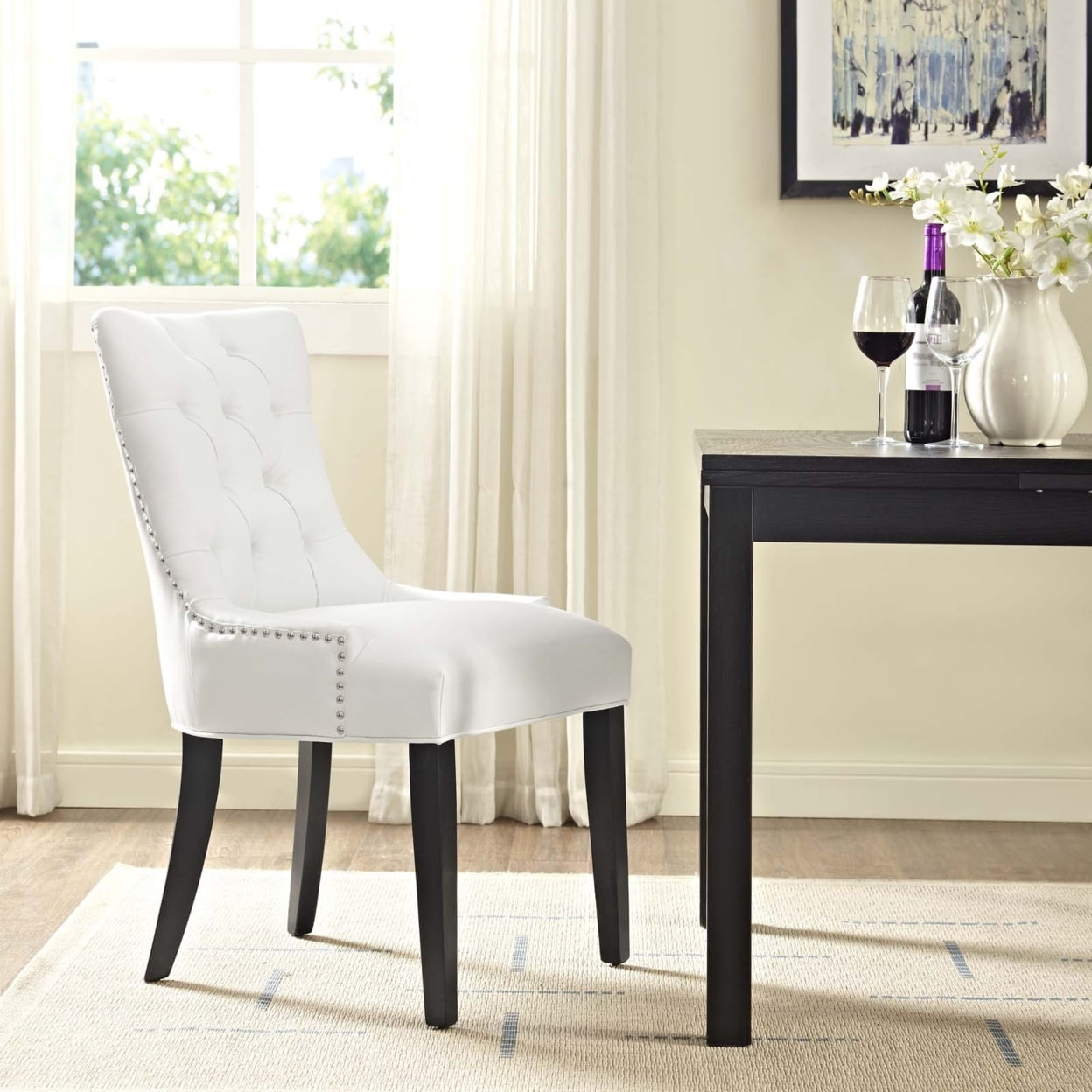 Regent Vinyl Dining Chair White - Image 3