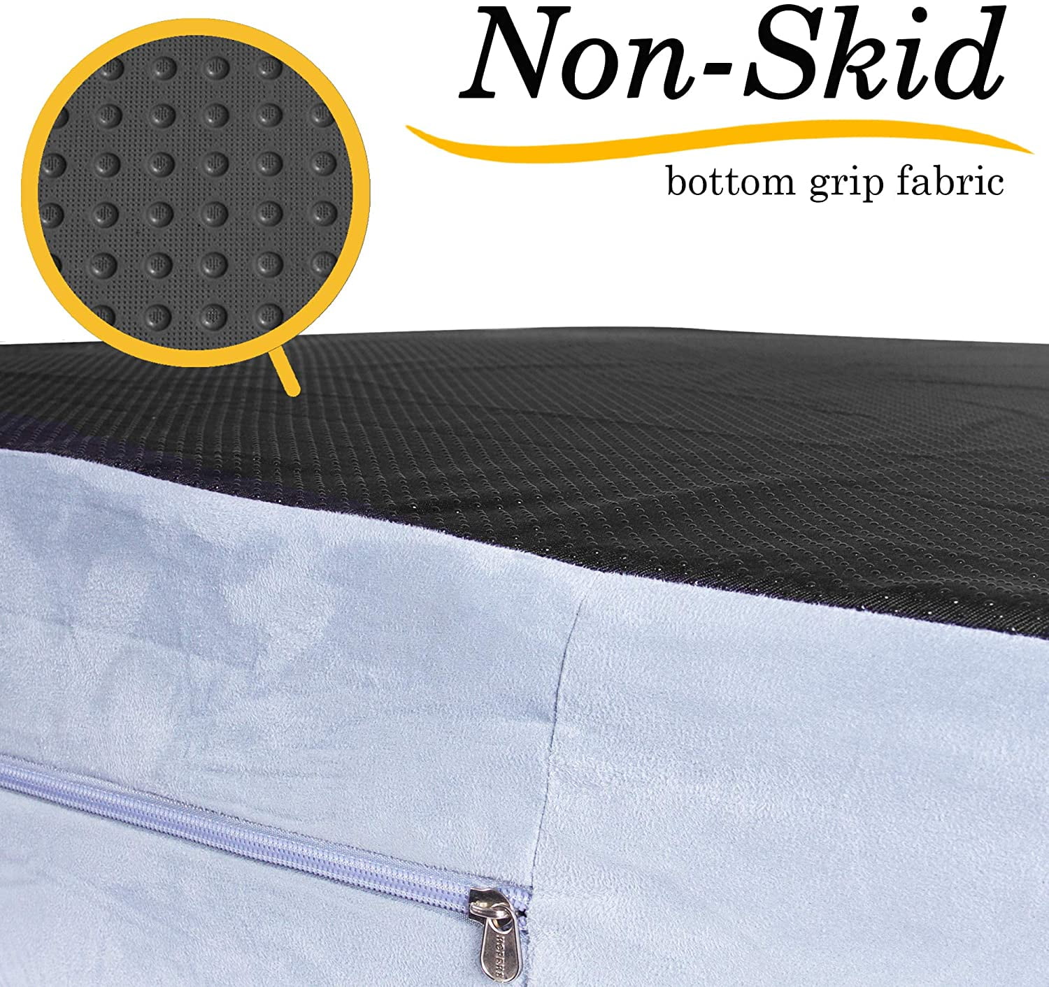 Kopeks Pillow Orthopedic Memory Foam Pet Dog Bed, Large, Grey - Image 9