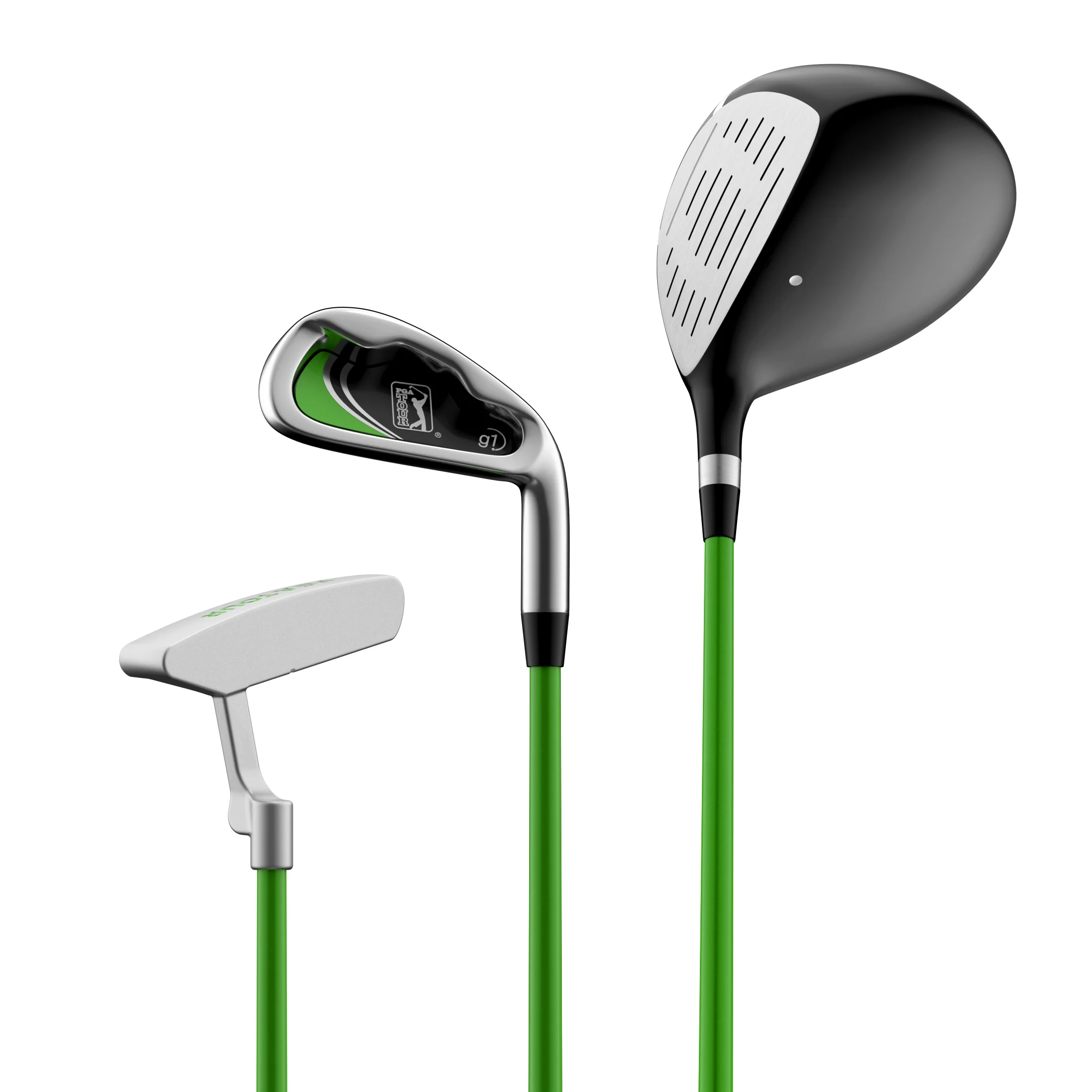 PGA Tour G1 Series Kids Green Golf Club Set with 3 Clubs, Carry Bag & 5 Total Pieces, Heights 3'6" - 4'1", Ages 3-5 - Image 5