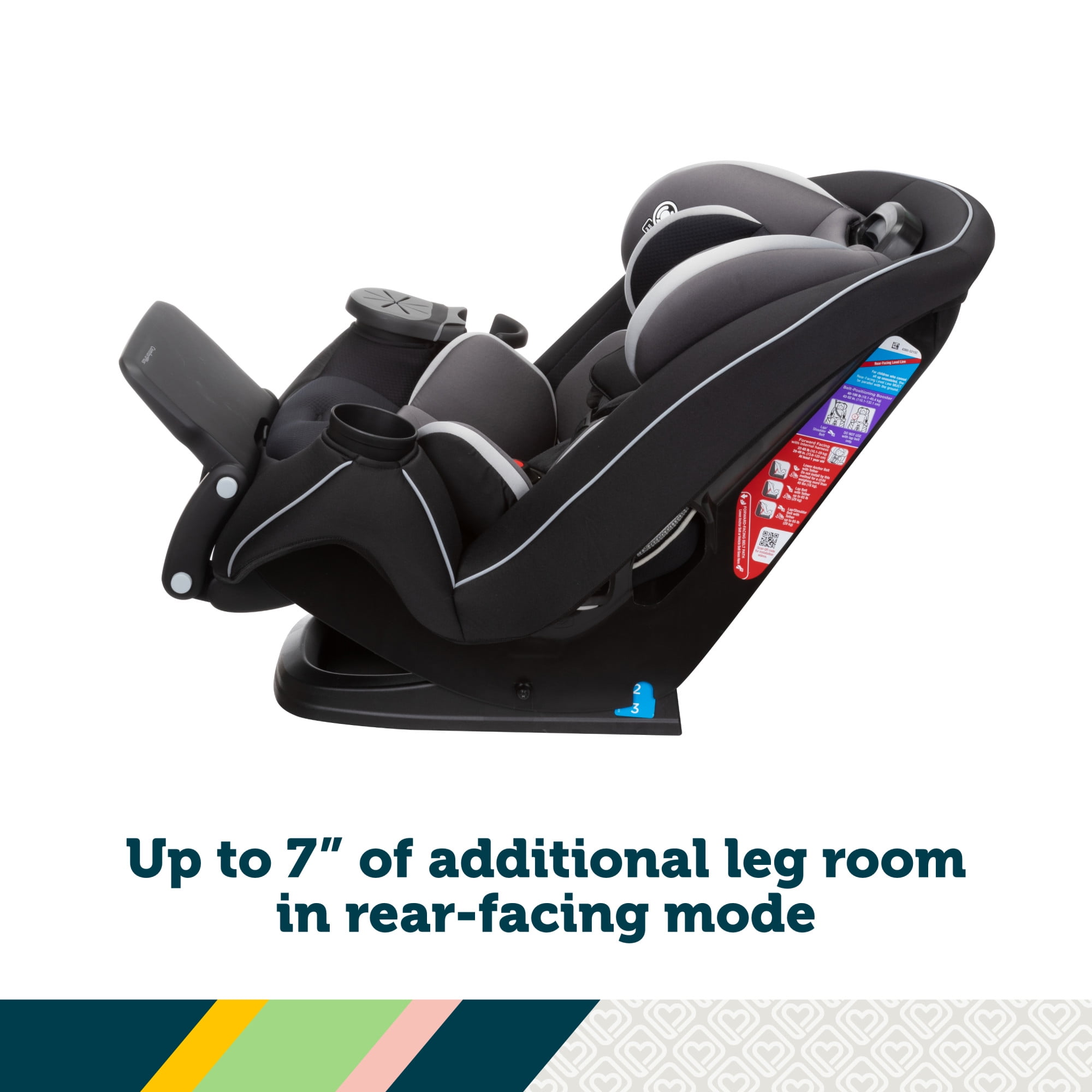 Safety 1ˢᵗ Grow and Go™ Extend 'n Ride LX All-in-One Convertible Car Seat, Winehouse, Infant & Toddler, Unisex - Image 28