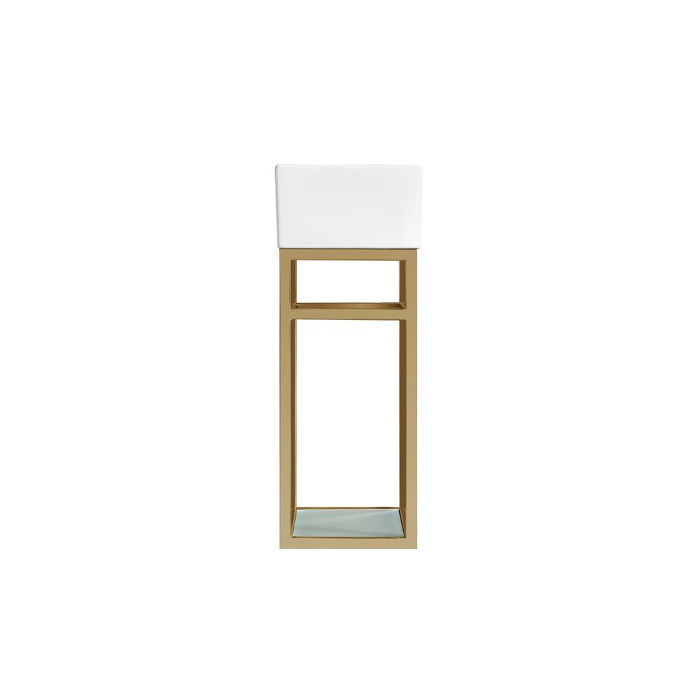 Pierre 19.5 Single, Open Shelf, Gold Metal Frame Bathroom Vanity - Image 10