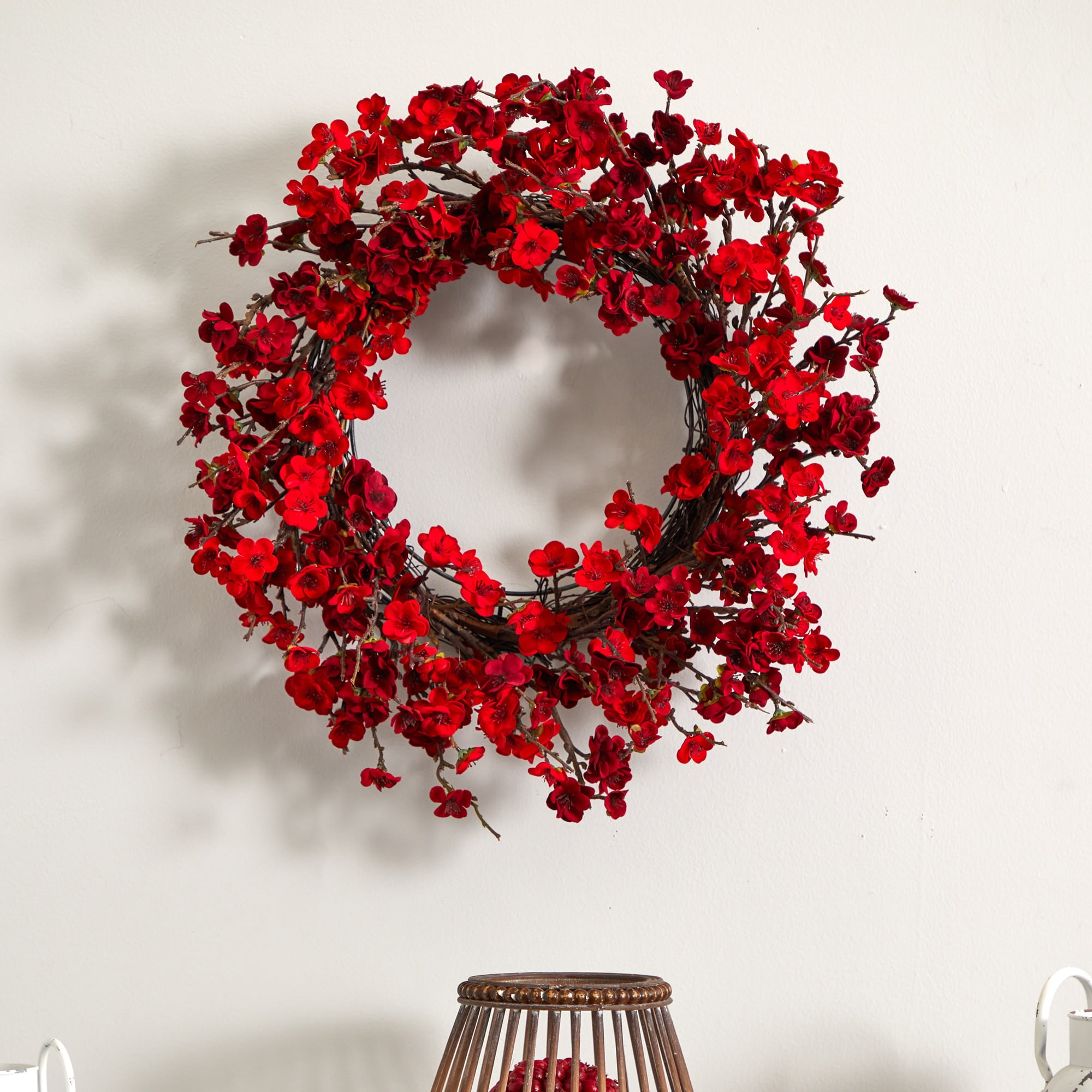 Nearly Natural Polyester Christmas Wreath, 24" (Assorted Colors) - Image 3