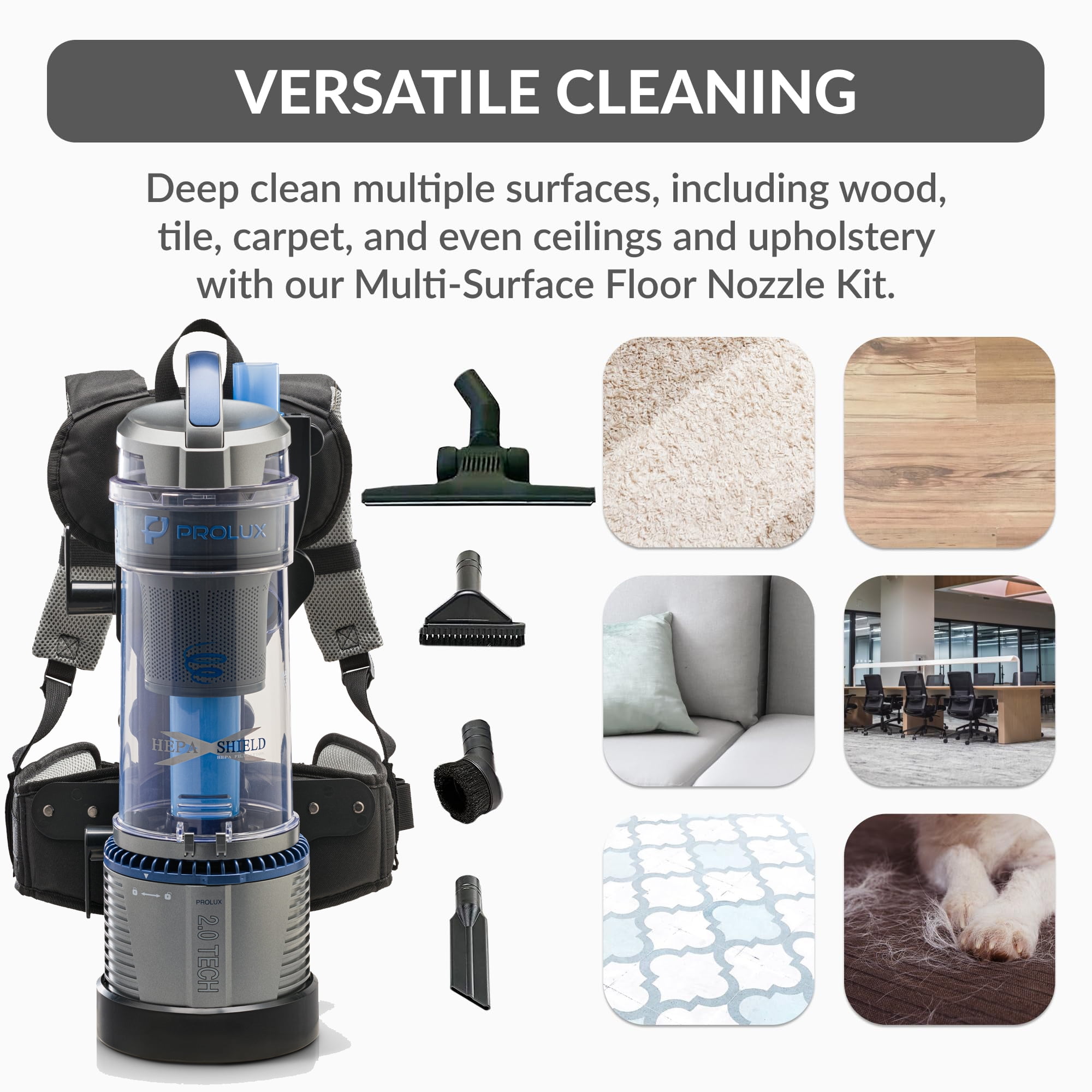 Prolux 2.0 Bagless Lightweight Backpack Vacuum - Image 3