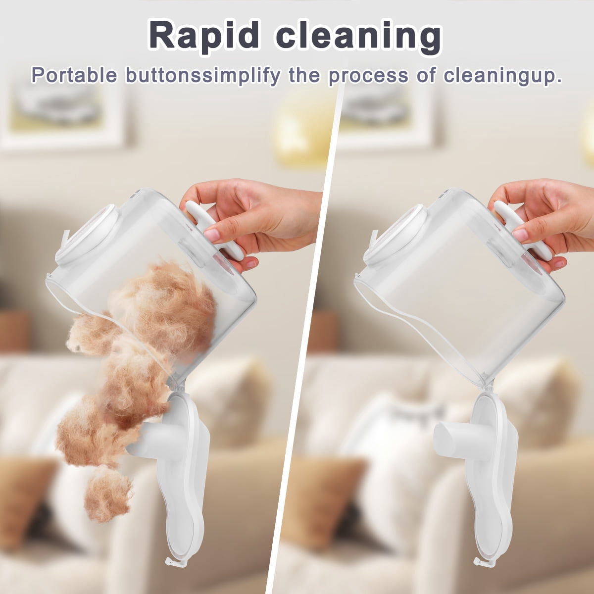 Lature Dog Grooming Kit Hair Vacuum Pet Grooming Vacuum, 2L Large Capacity for Shedding Grooming Hair Quiet 5 Tools - Image 4