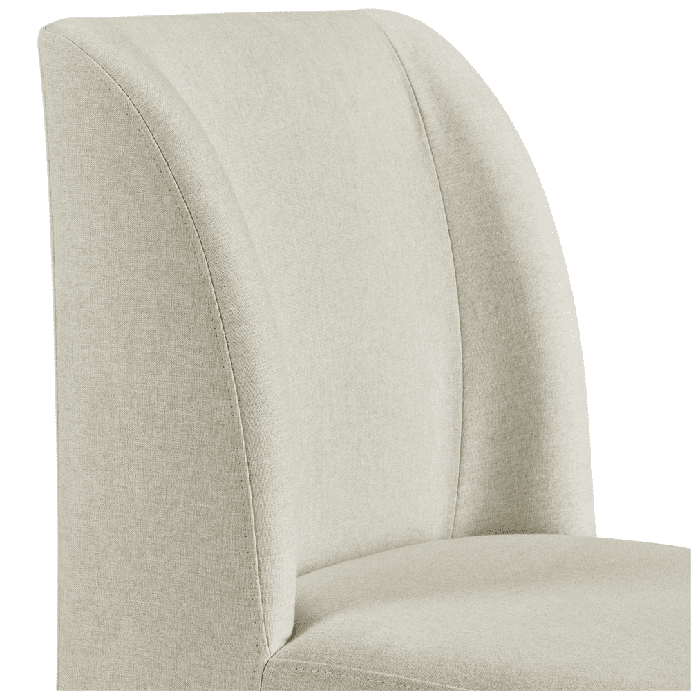 Alden Design 2pcs Modern Upholstered Fabric Dining Chairs for Dining Room, Beige - Image 3