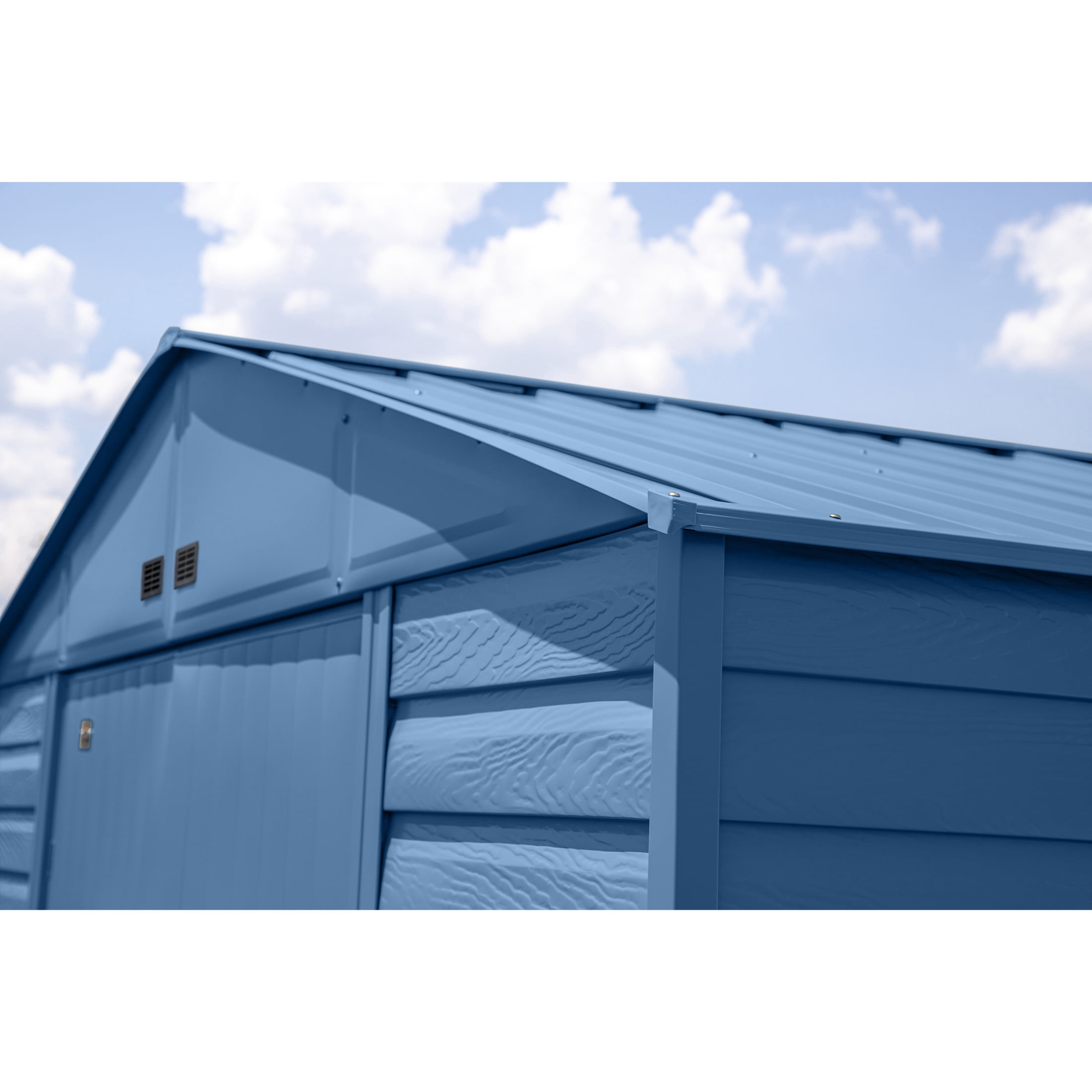 Arrow Select 6 x 5 x 7 ft Blue Grey Steel Storage Shed - Image 4