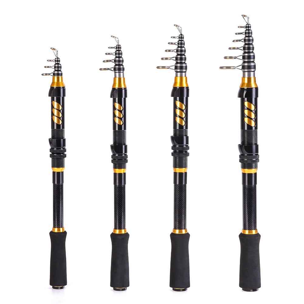 Lixada Carbon Fiber Telescopic 95" Spinning Fishing Rod & Reel Combo 2-Piece Rod - Image 4