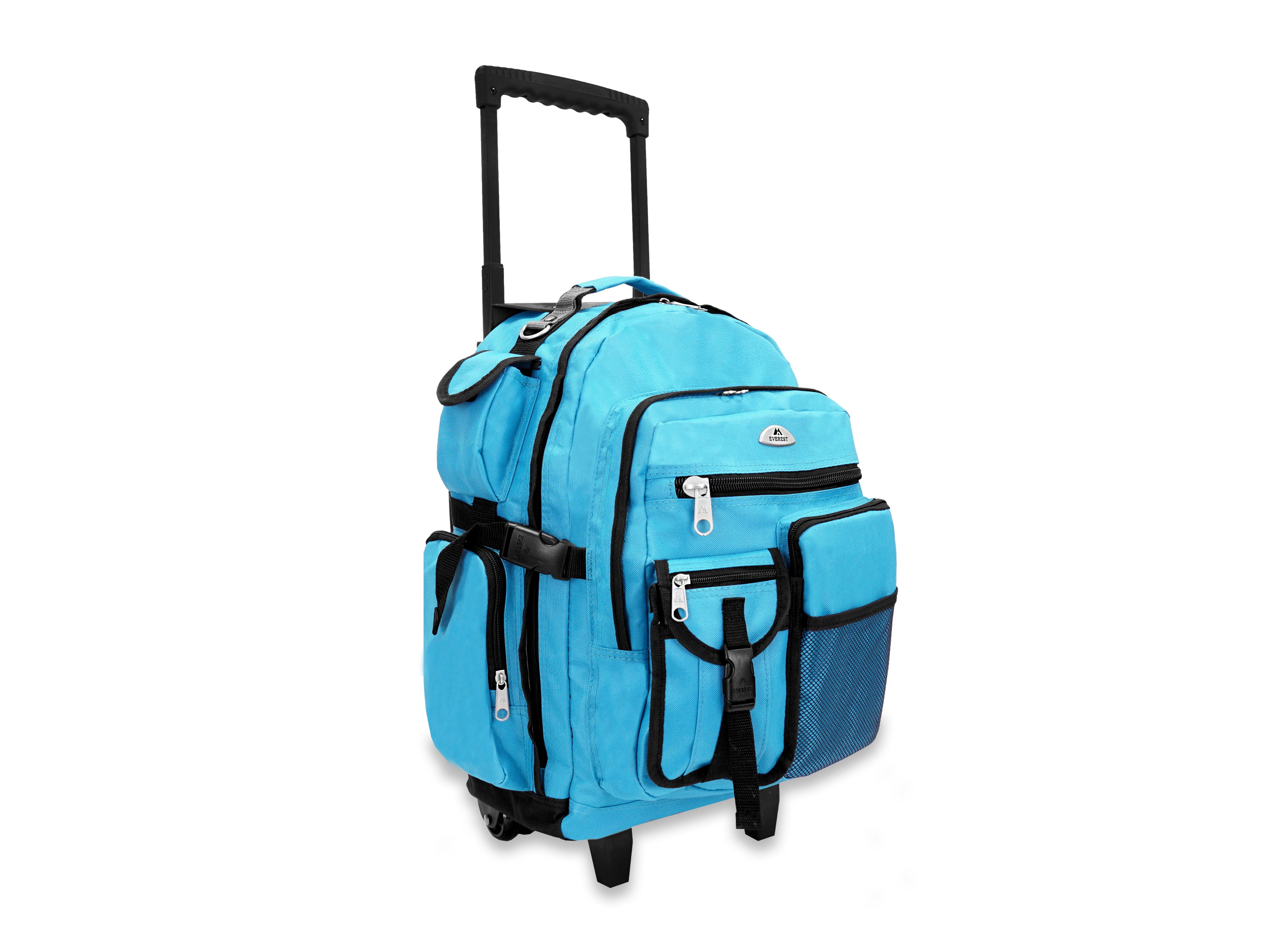 Everest 21" Deluxe Wheeled Backpack, Turquoise All Ages, Unisex 5045WH-TURQ, Carrier and Shoulder Book Bag for School, Work, Sports, and Travel - Image 4