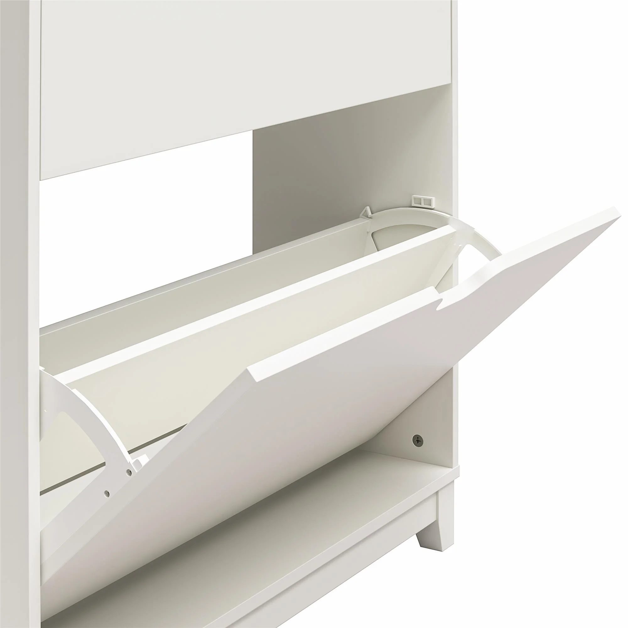 Mainstays 3-Tier Shoe Storage Cabinet, White - Image 7