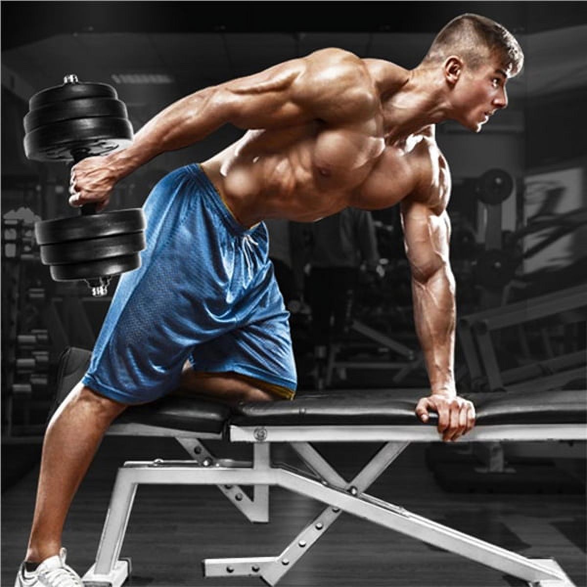 Alden Design 66 lb. Adjustable Dumbbells for Weight Training, Black - Image 3