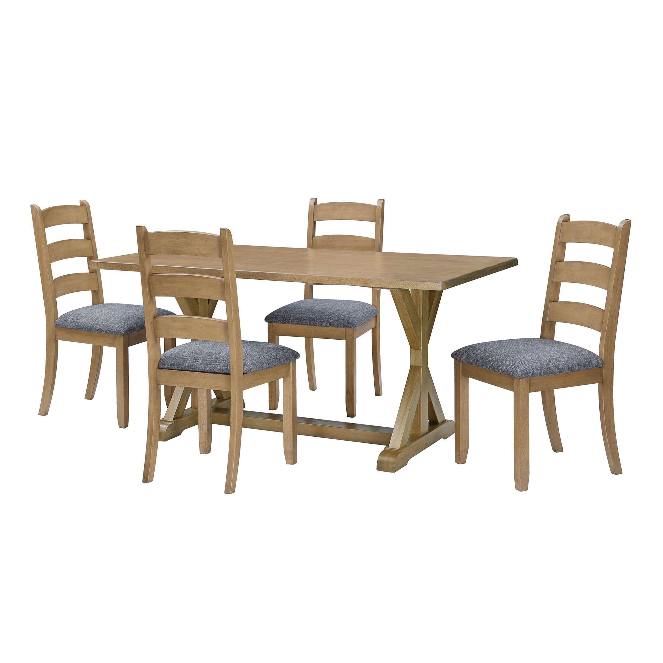 Better Homes & Gardens Modern 62 in Rectangle Solid Wood Dining Table, Light Honey - Image 9