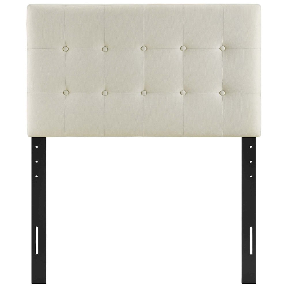 Modway Emily Twin Upholstered Fabric Headboard in Ivory - Image 6