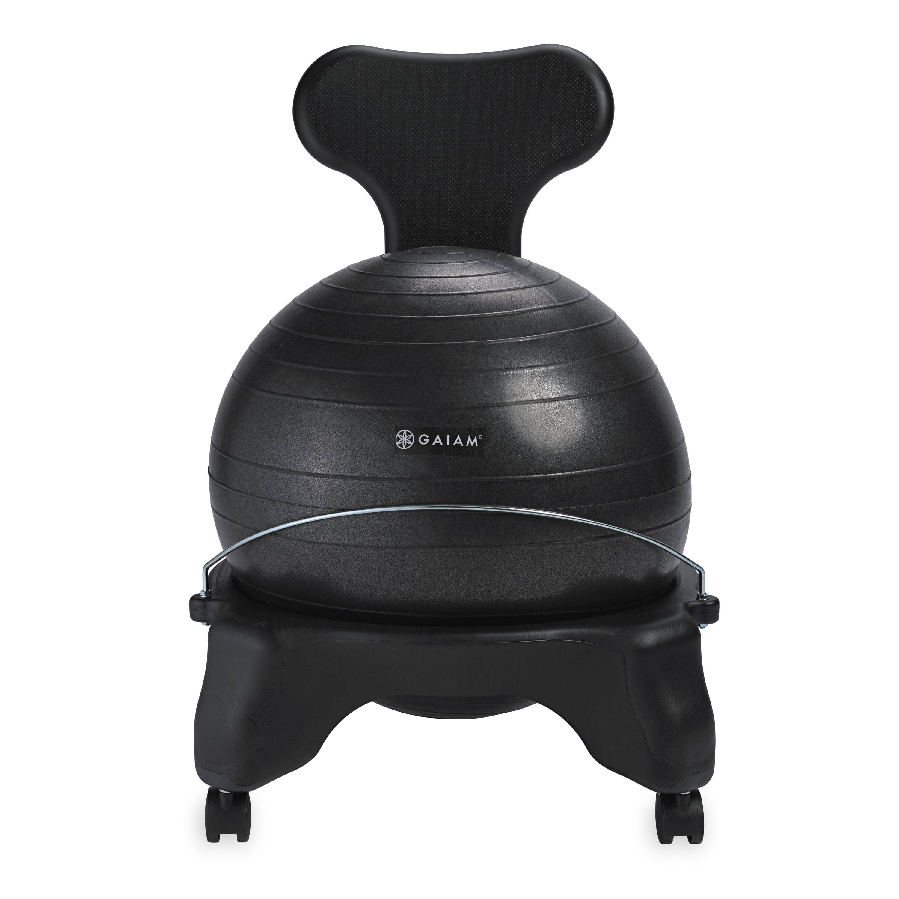 Gaiam Classic Balance Ball Office Desk Chair, Black - Image 2