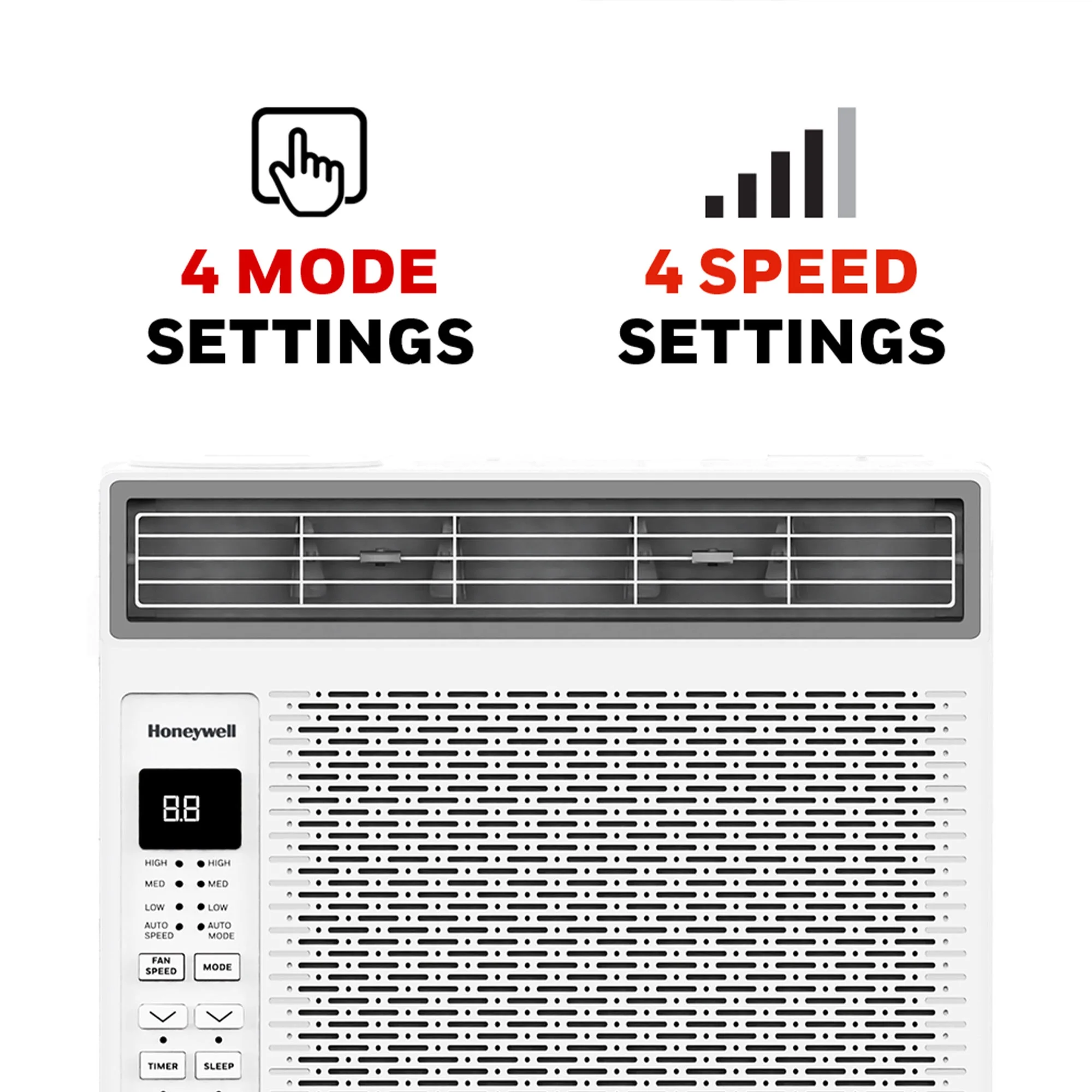 Honeywell 6,000 BTU Digital Window Air Conditioner, Remote, LED Display, 4 Modes, Eco, 250 sq ft Coverage - Image 3