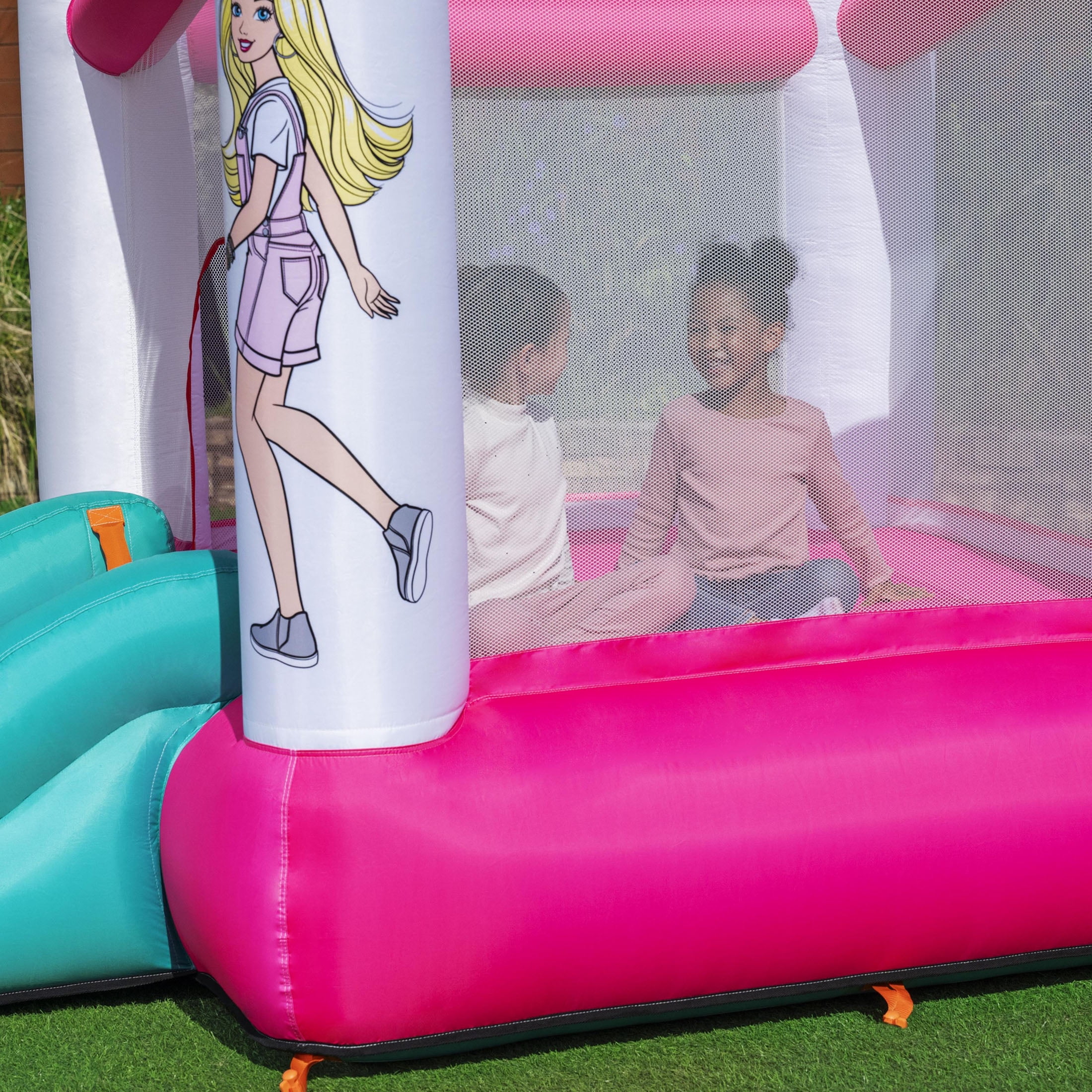 Barbie Bounce House with Extra-Wide Slide, Mesh Walls and Blower, Indoor/Outdoor, Ages 3+ - Image 7