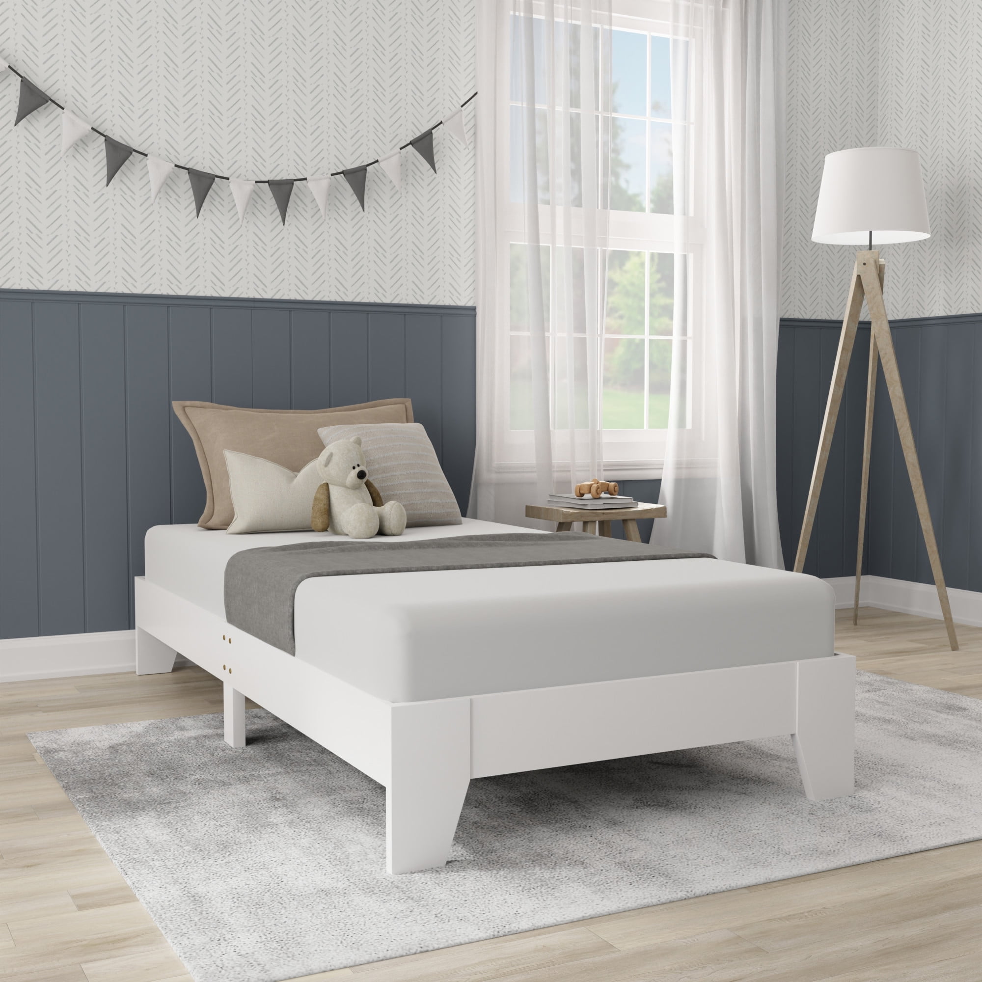 Hillsdale Casey Twin Wood Platform Bed, White - Image 12