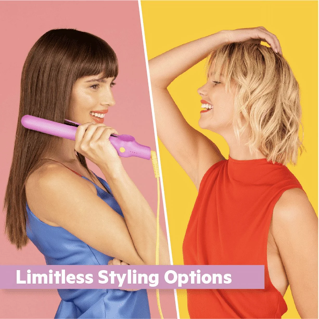 FLOWER Hair Tools Professional 1" Ceramic Tourmaline Flat Iron Hair Straightener, Purple - Image 6