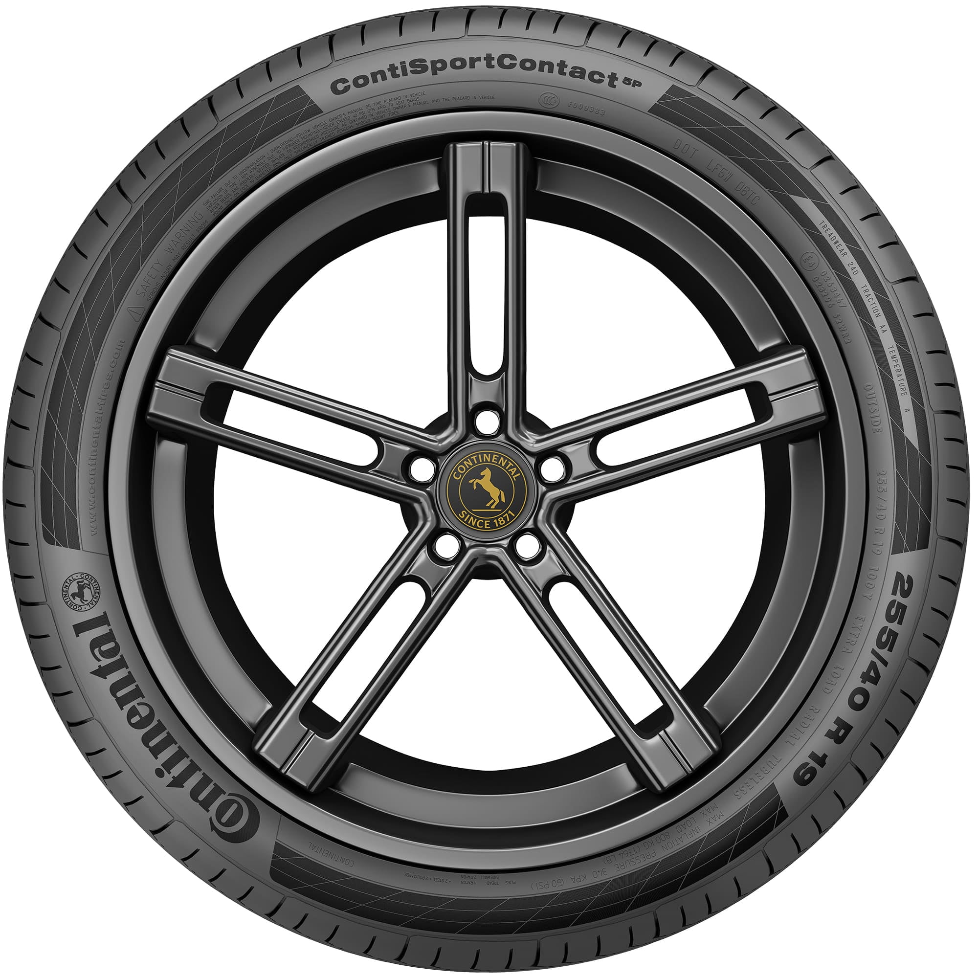 Continental ContiSportContact 5P UHP Summer 255/35ZR19 (96Y) XL Passenger Tire - Image 2