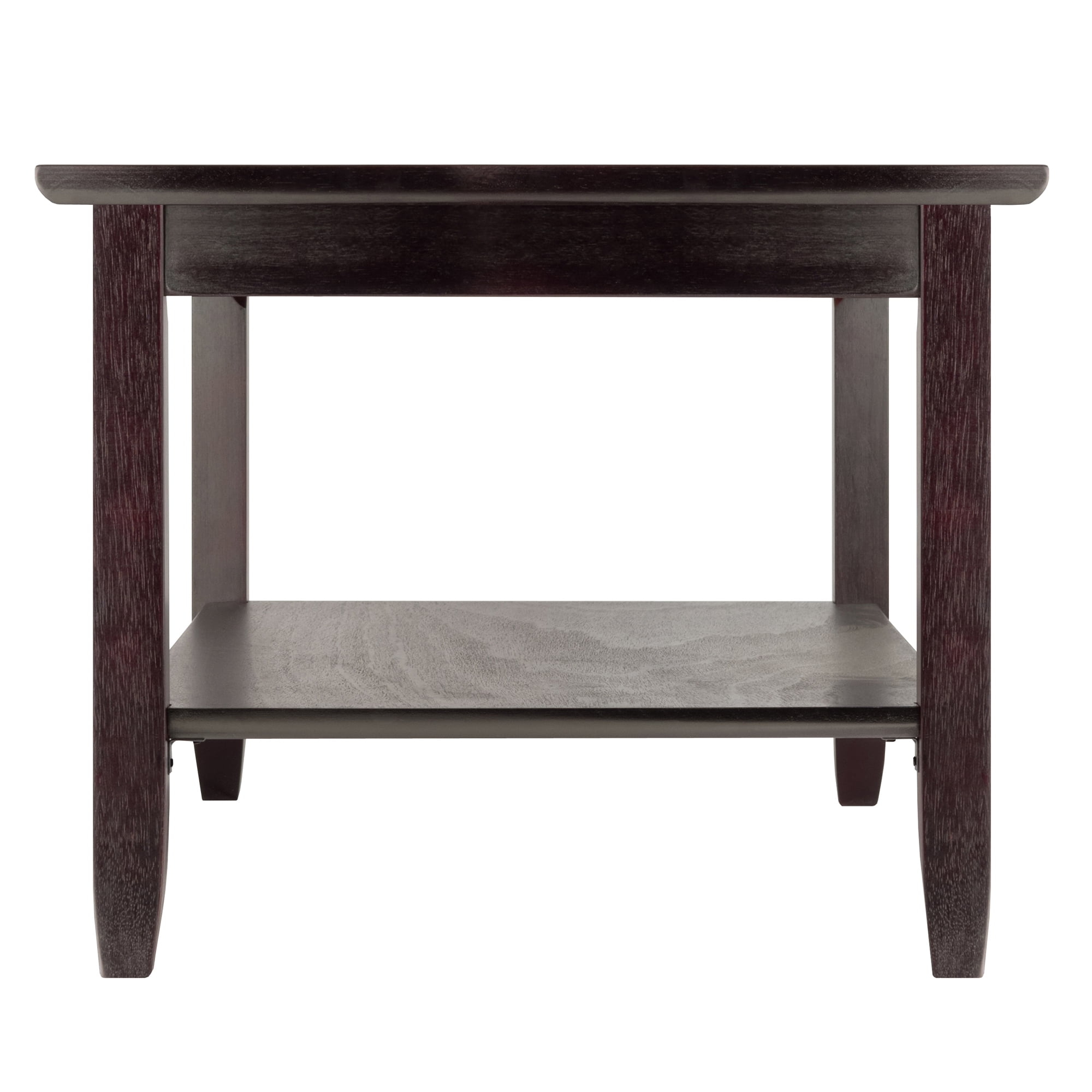 Winsome Wood Genoa Coffee Glass Top Table, Espresso Finish - Image 5