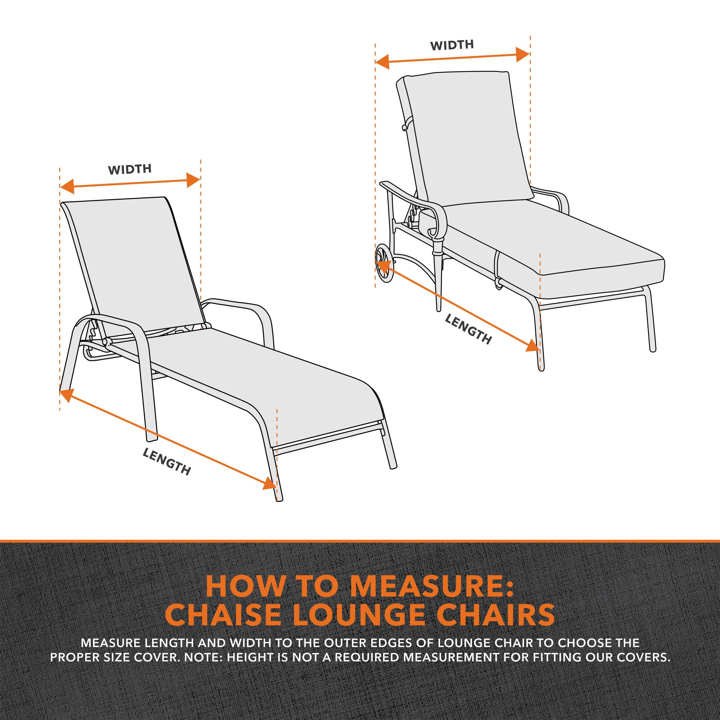 Modern Leisure Garrison Patio Chaise Lounge Cover, Waterproof, 65"L X 28"W X 29"H, Sandstone, 2-Pack - Image 9