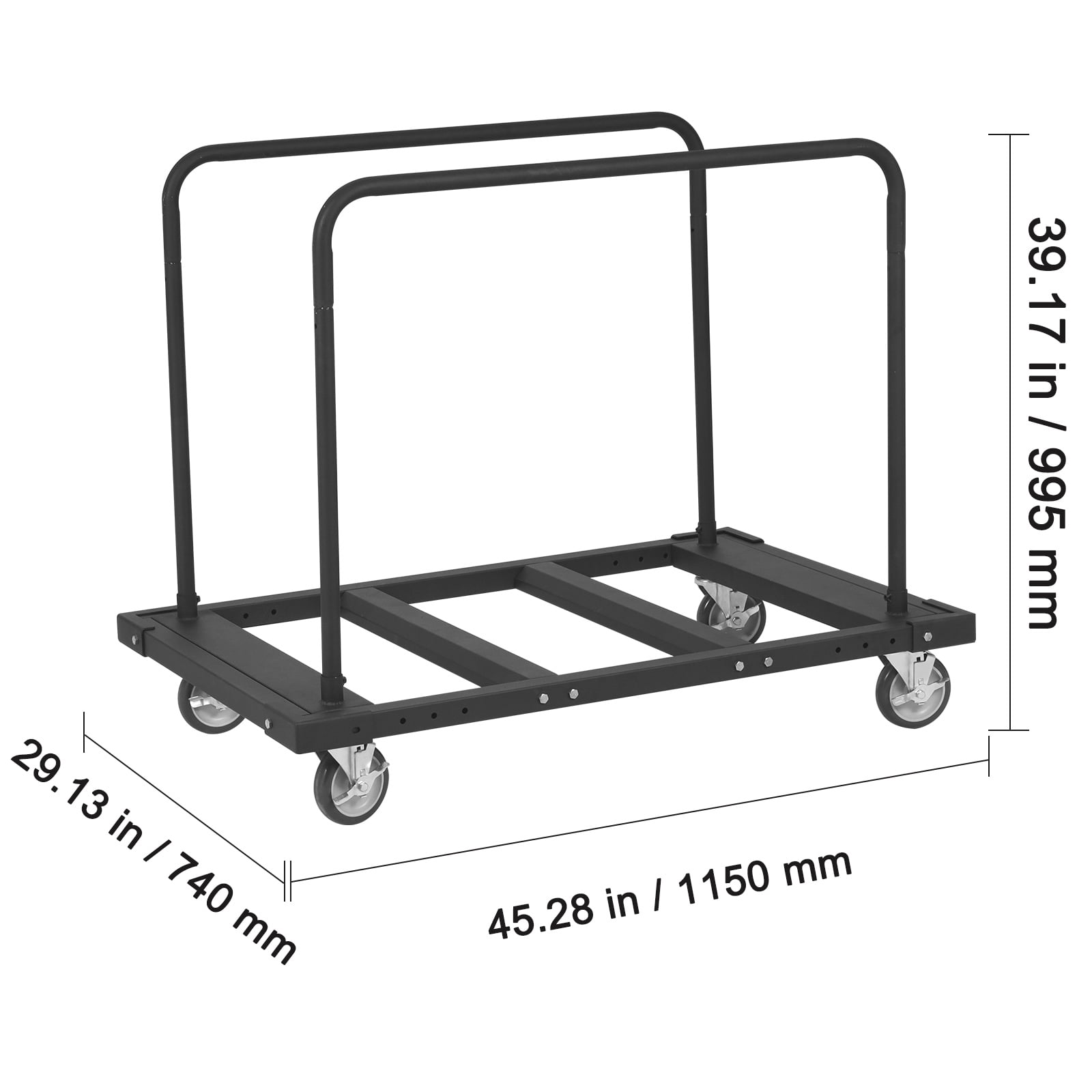 VEVOR Drywall Cart 1800 lbs Panel Cart Dolly Handling Sheetrock Sheet Panel - Image 5