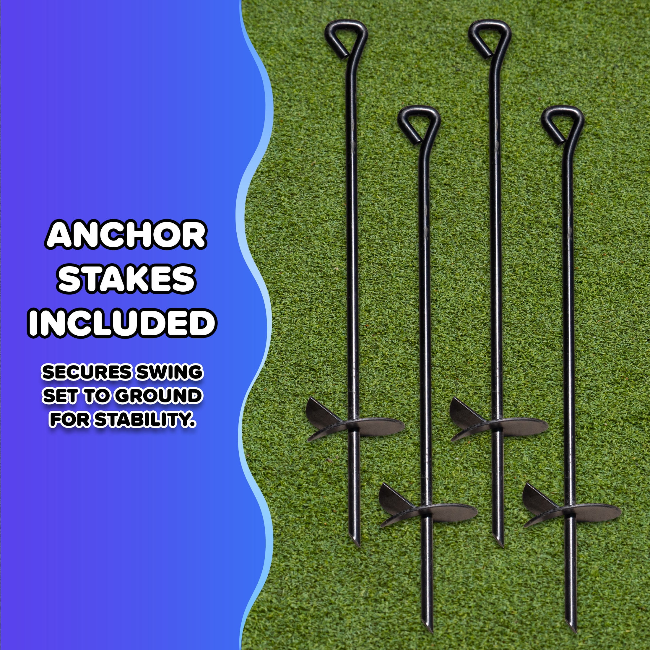 Sportspower Addison Wooden Swing Set with Heavy Duty Double A-Frame, Lifetime Warranty on Slide, & Bonus Anchor Kit - for Ages 3-8 - Image 3