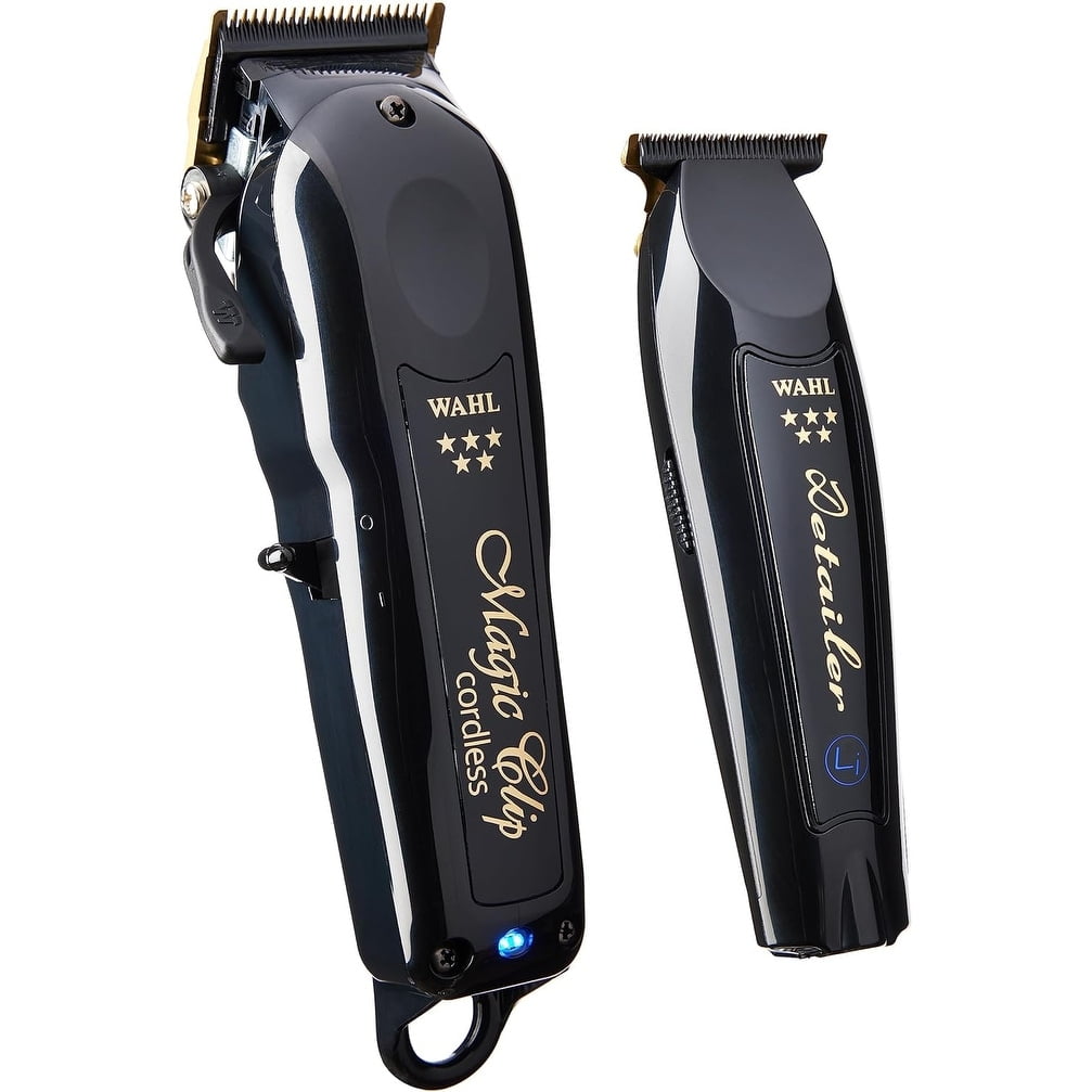 Wahl Professional 5-Star Series Cordless Barber Combo 3025397 Black Magic Clip and Detailer Trimmer - Full Size - Image 2