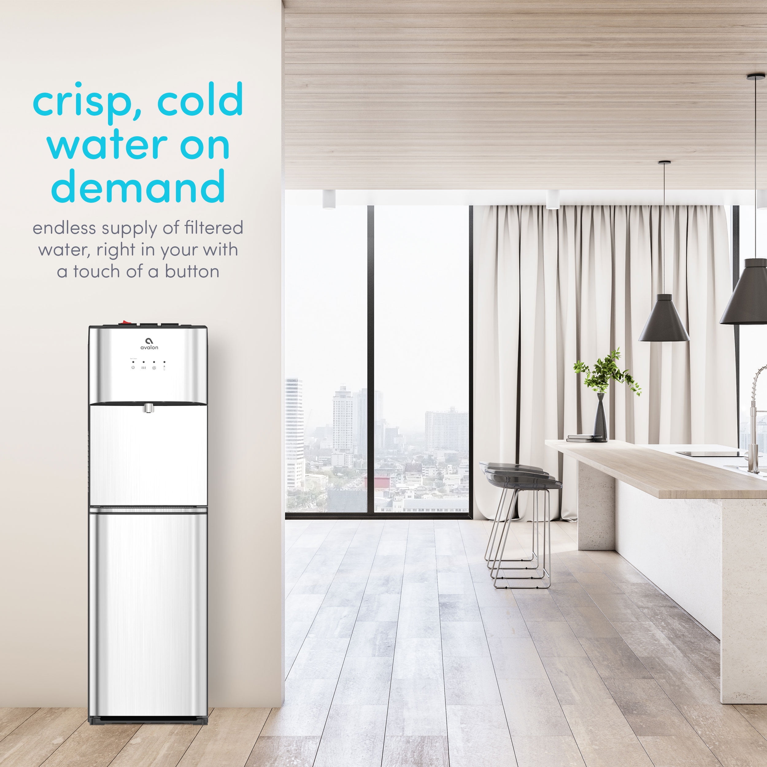 Avalon Self Cleaning Bottleless Water Cooler Dispenser 3 Temperatures - Image 2