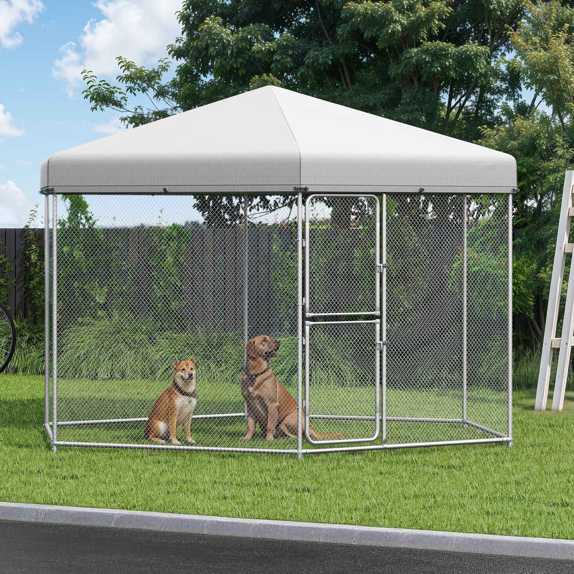 Uforic 13×11 ft ( 158" x 134" x 91" ) Large Outdoor Dog Kennel,Outside Heavy Duty Shade Dog Pen Playpen Pet Dog Enclosure Crate Dog Run House with UV & Waterproof Cover Fence - Image 9