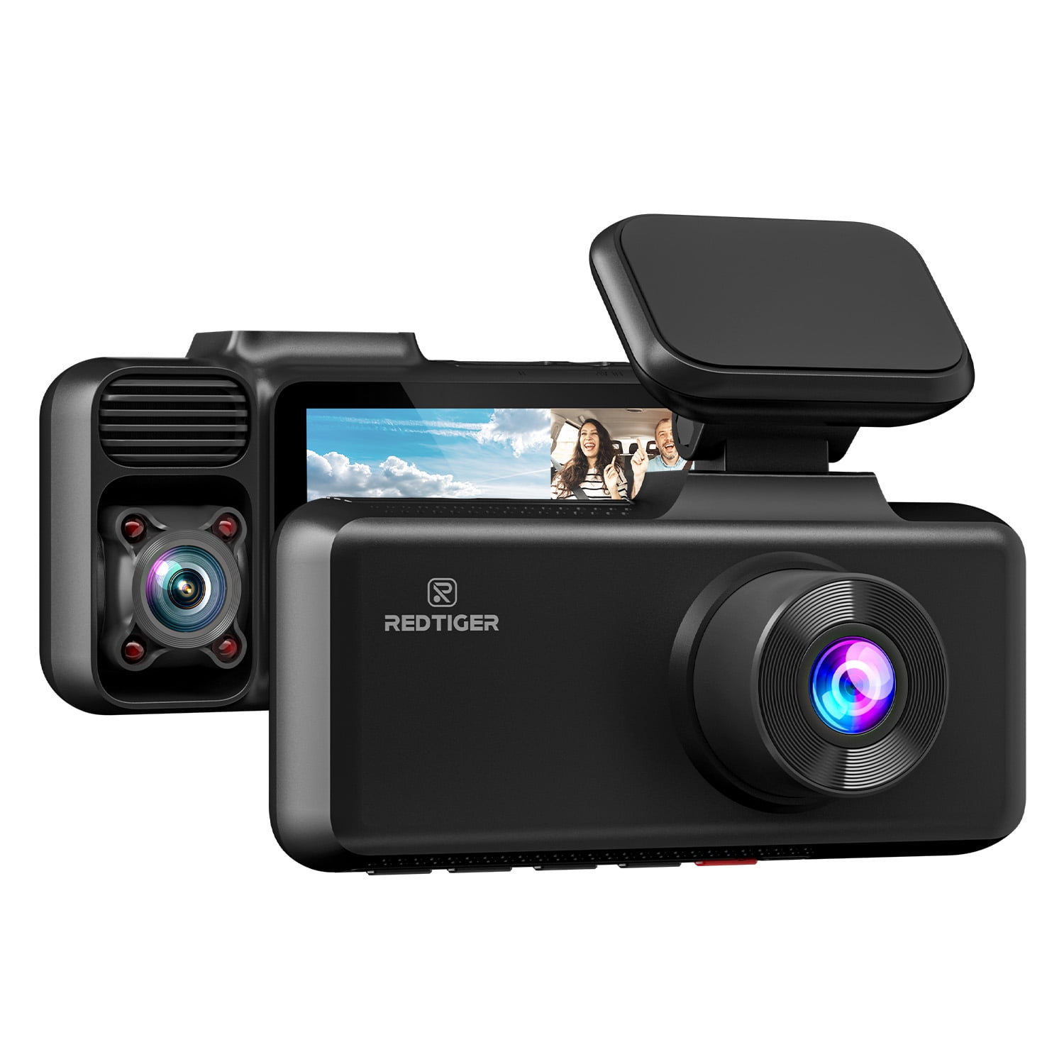 REDTIGER 3 Channel Dash Cam Front and Rear, Dash Camera with 5G WiFi GPS, IR Night Vision, Free 64GB Card, 24H Parking Mode, Vehicle - Image 5