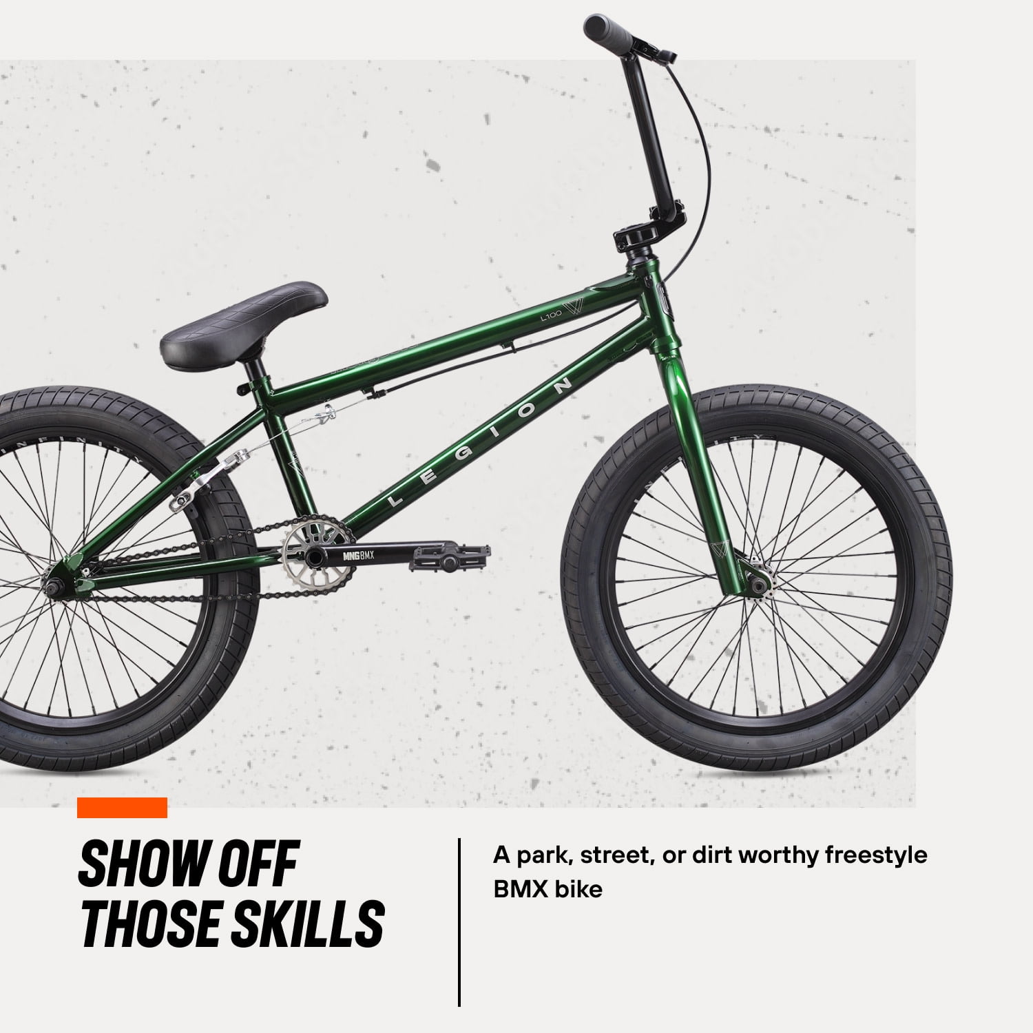 Mongoose Legion L100 Freestyle BMX Bike, 20" Wheels, Ages 8 and up, Green - Image 4