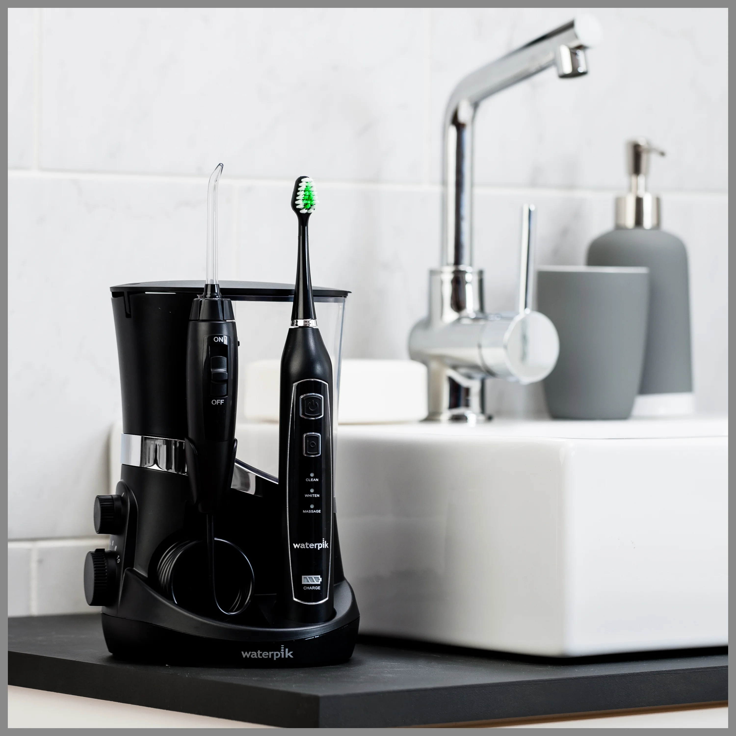 Waterpik Complete Care 5.0 Water Flosser + Sonic Toothbrush, Black - Image 10