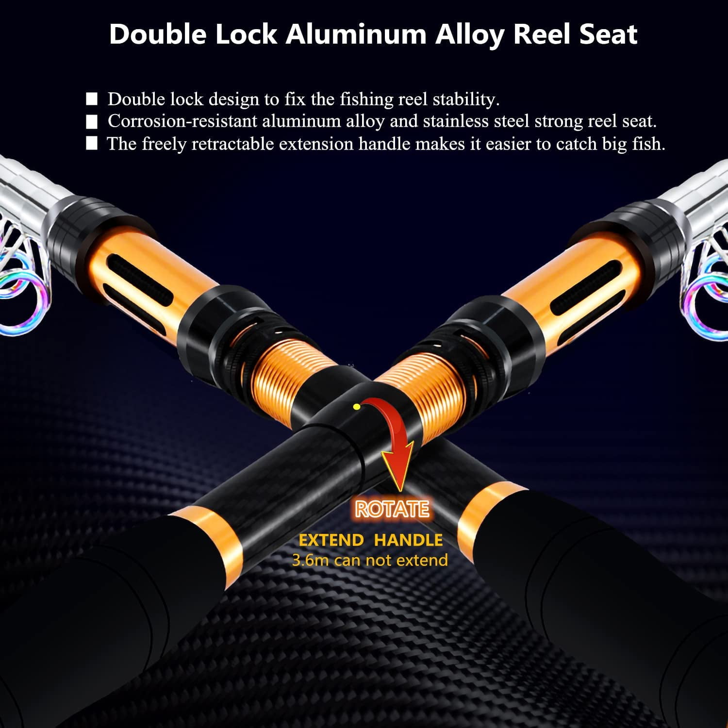 BNTTEAM Spinning Rod and Reel Combo 2.1m,2.4m,3.0m 3.6m Carbon Telescopic Fishing Rod 13BB Fishing Reel Bag Lures Line Hooks Set - Image 7