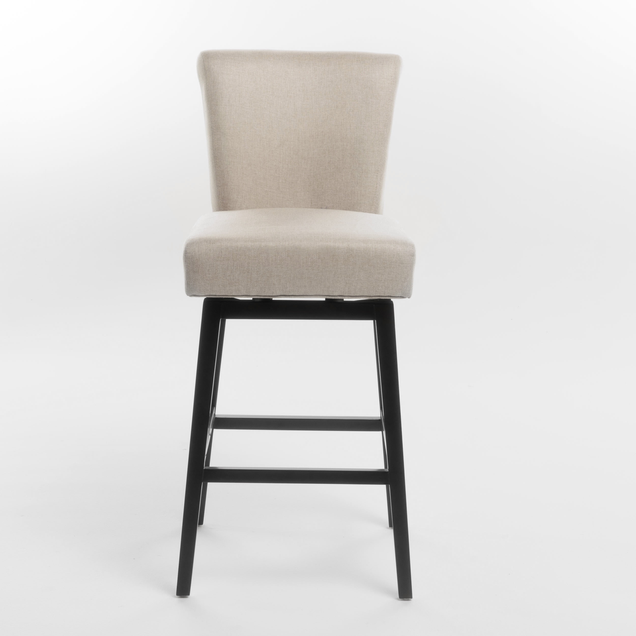 Noble House Hannah Wheat Fabric Swivel Barstool - Image 7